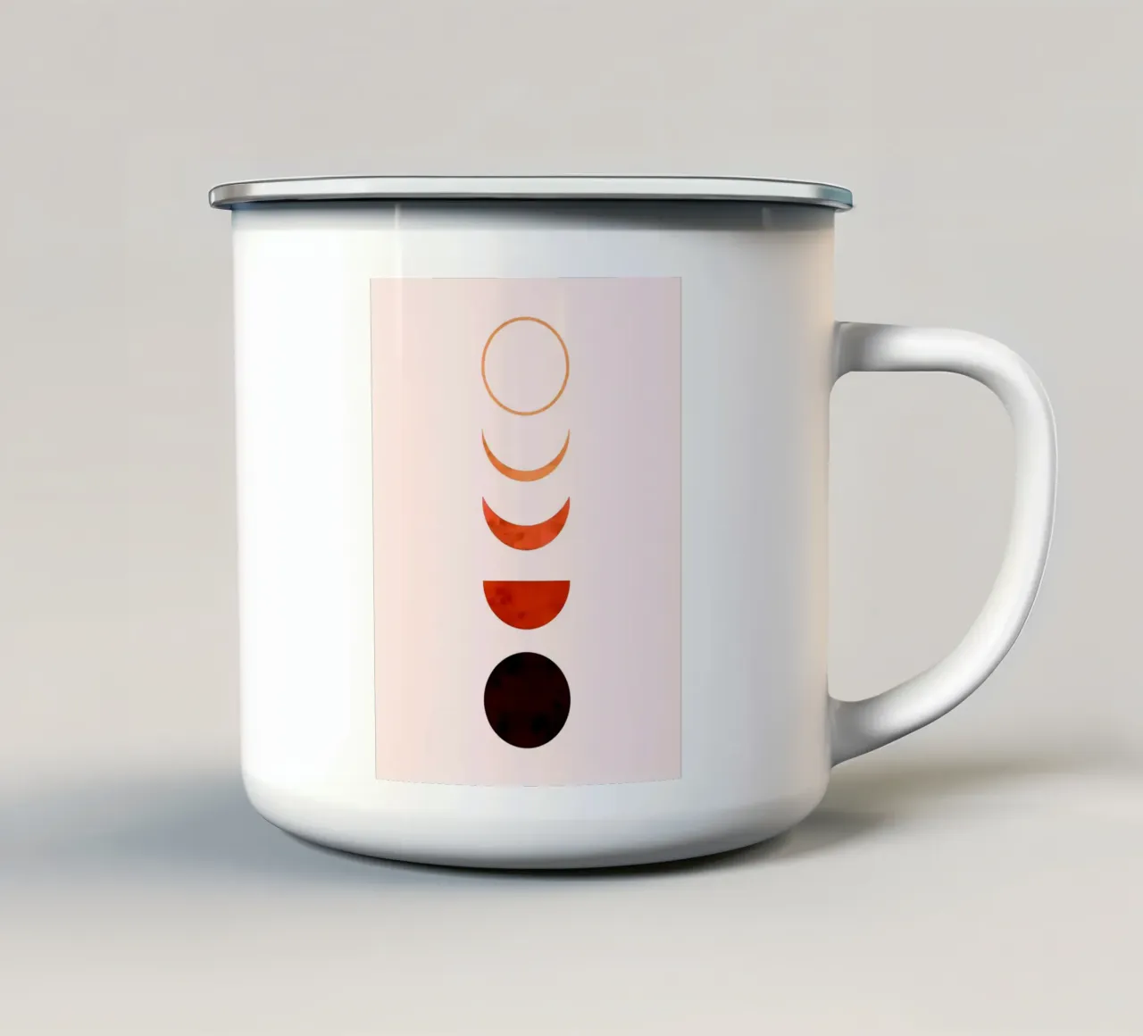 Linee minimaliste tazza in smalto da Sabine Klein