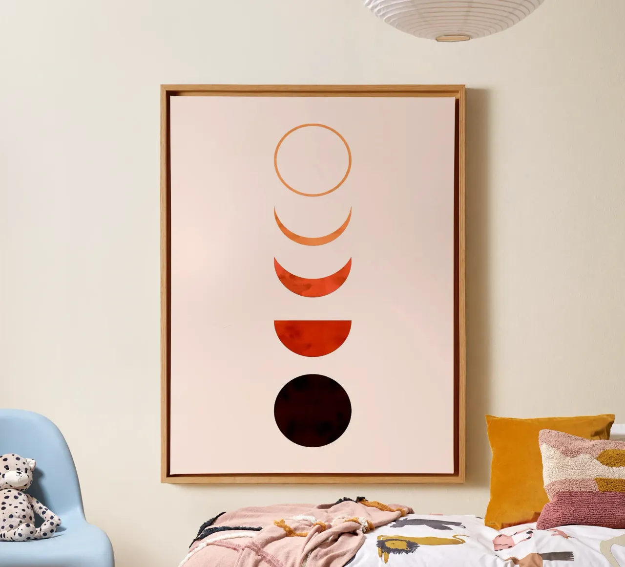 Minimalist lines canvas with Floater frame by Sabine Klein
