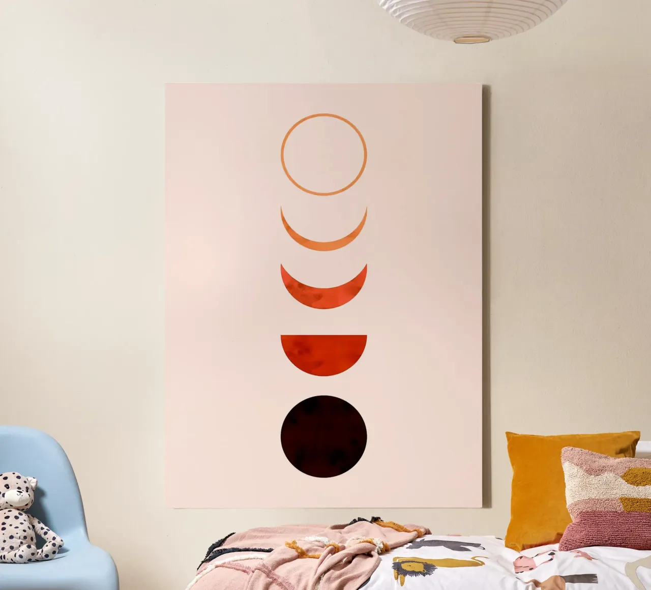 Minimalist lines canvas with Floater frame by Sabine Klein