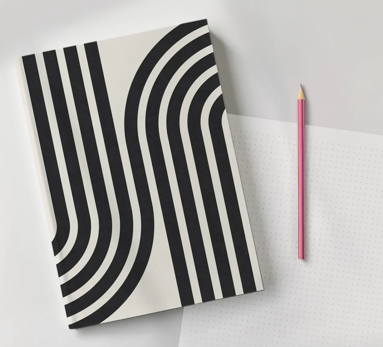 Minimalist lines notebook by Sabine Klein