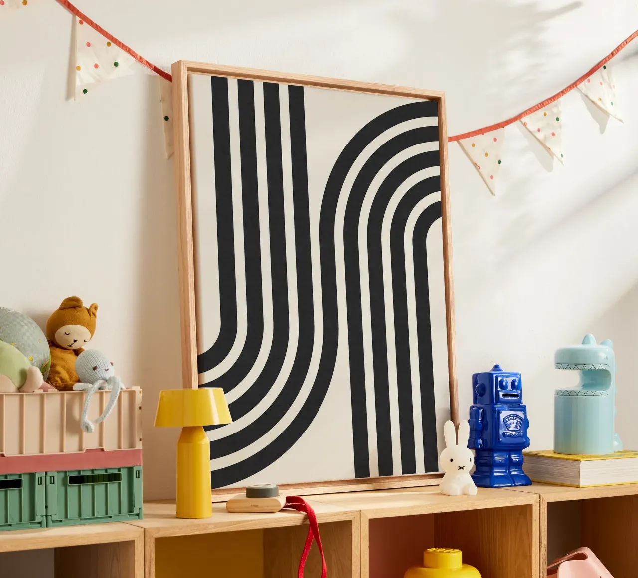 Linee minimaliste tela con Cornice a cassetta da Sabine Klein