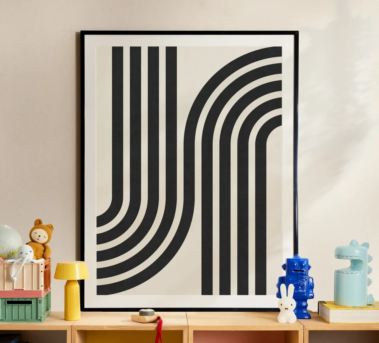 Linee minimaliste poster con telaio in legno da Sabine Klein