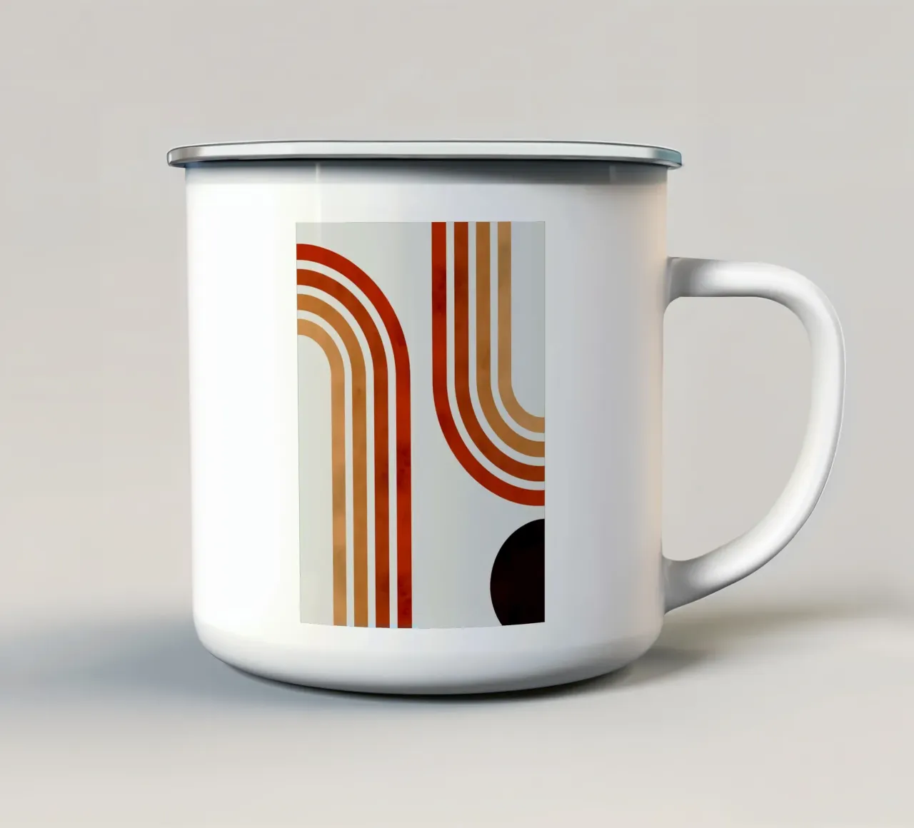 Linee minimaliste tazza in smalto da Sabine Klein