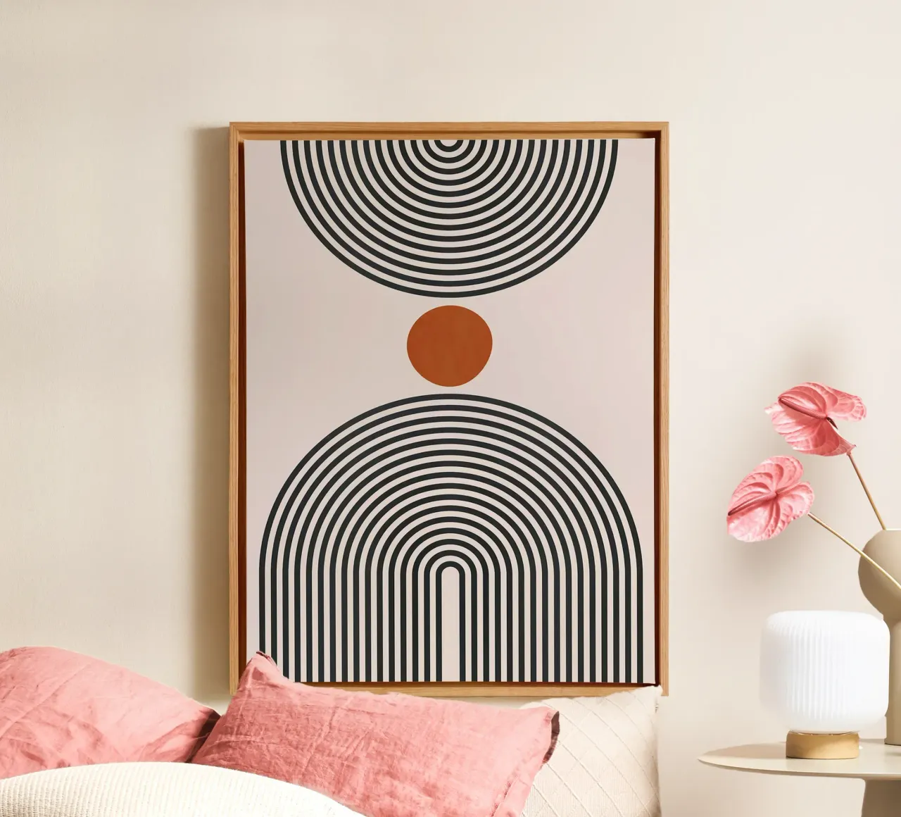 Figure minimaliste tela con Cornice a cassetta da Sabine Klein