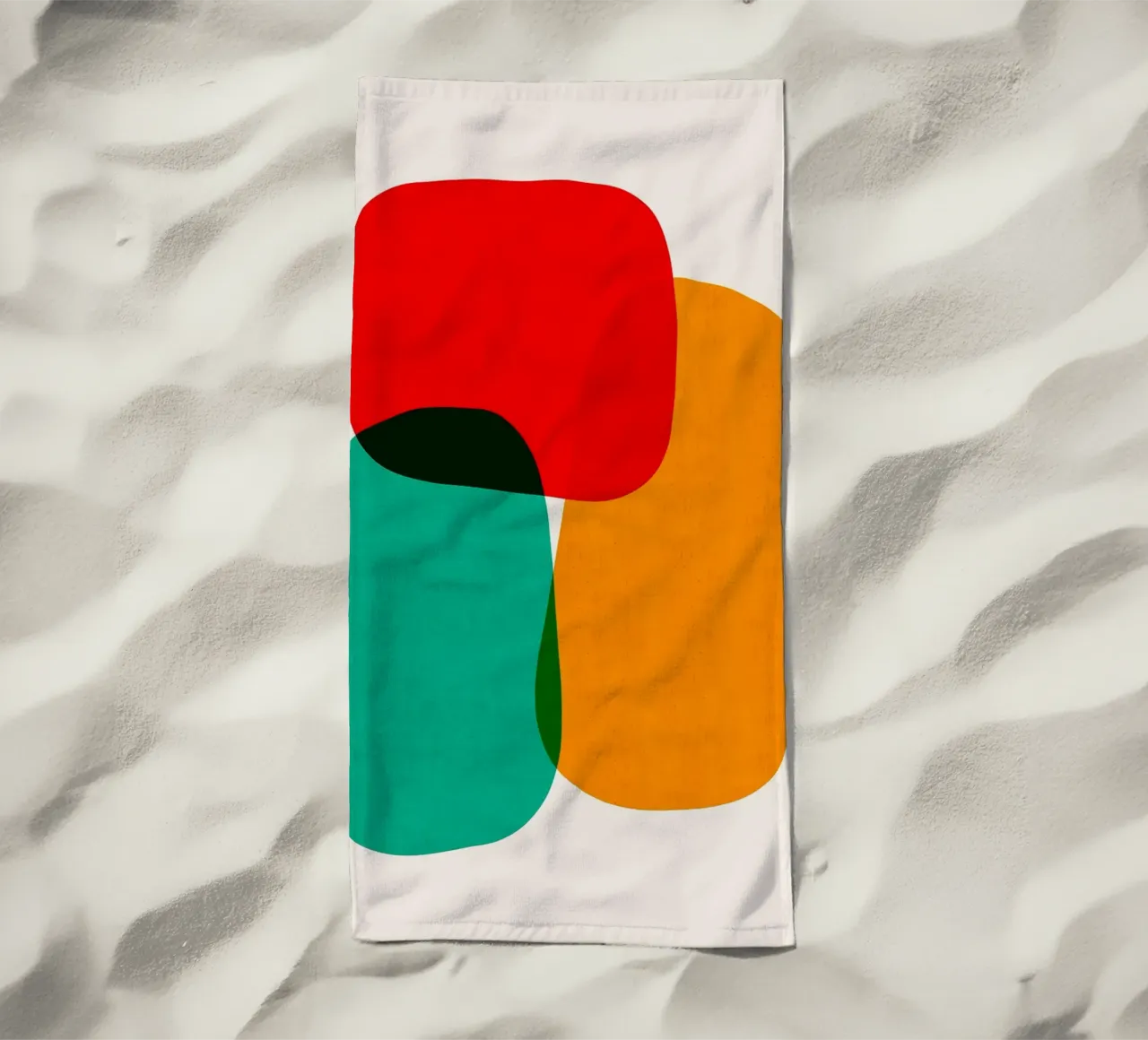 Forme colorate telo mare da Sabine Klein