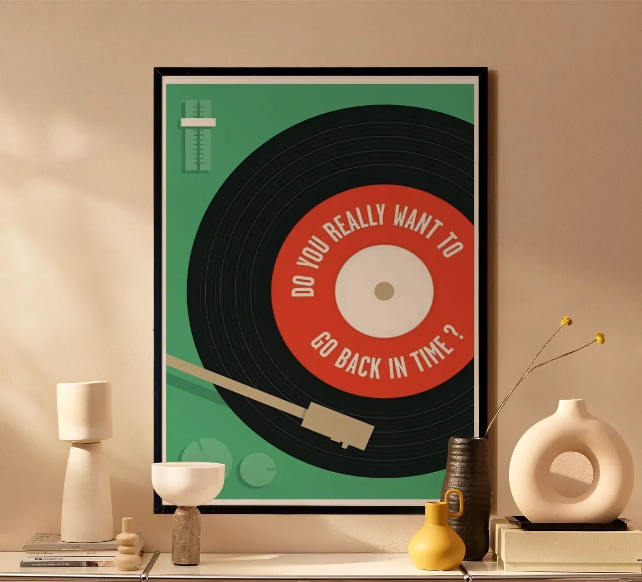 classic music player poster con telaio in plastica da riverbel