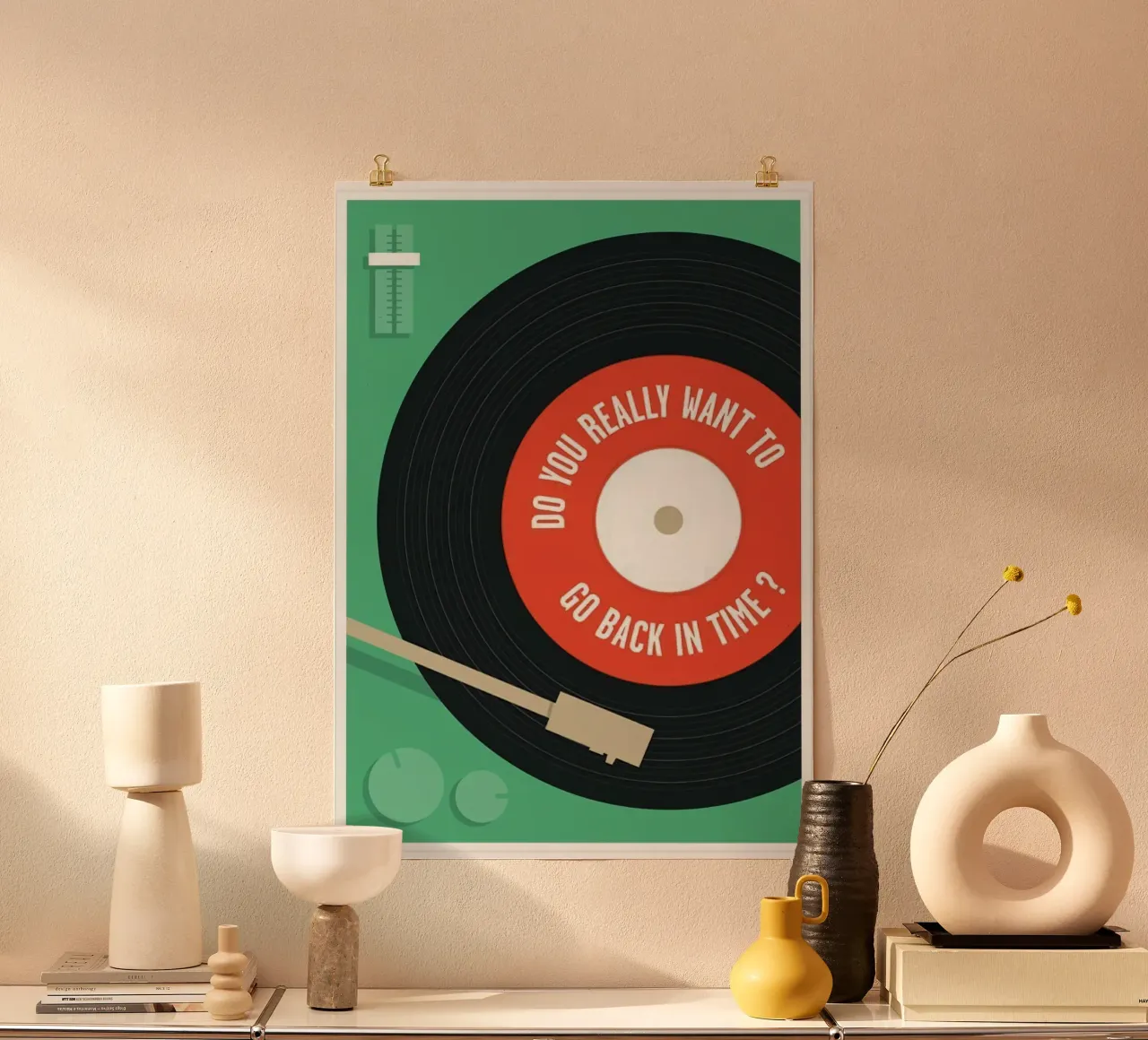 classic music player poster con telaio in plastica da riverbel