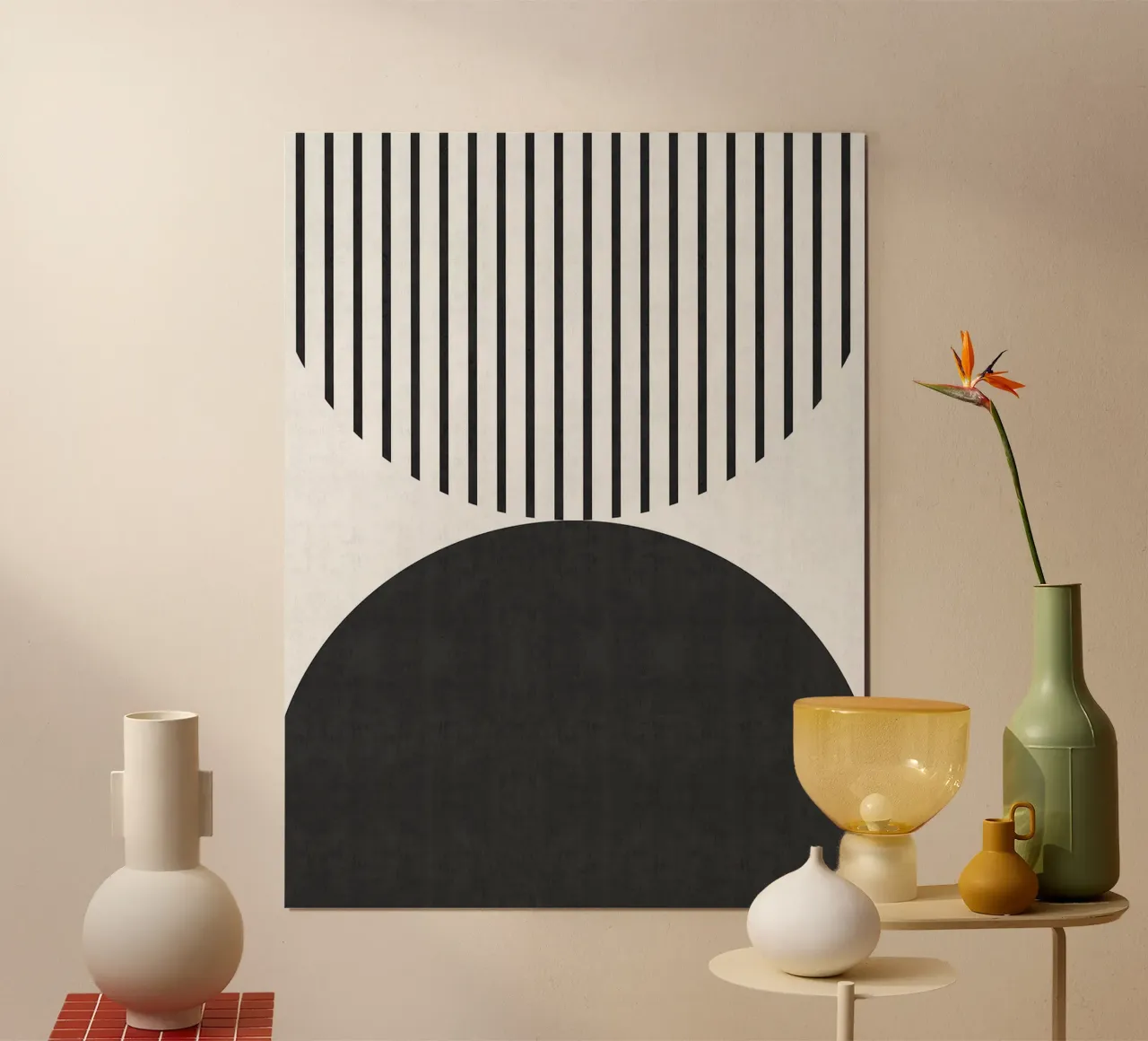 Linee minimaliste poster con telaio in alluminio da Lisa Becker