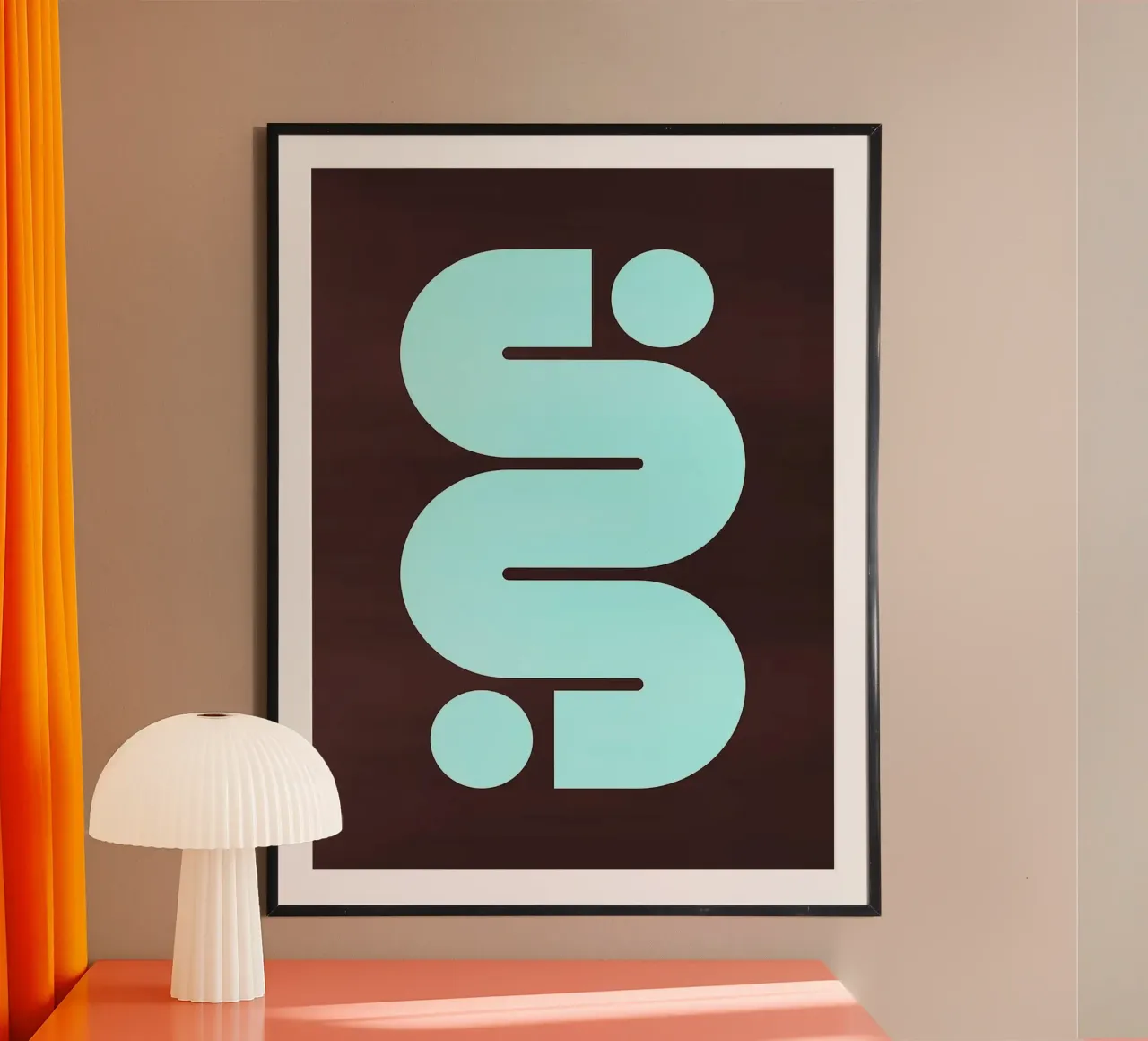 Forme vibranti poster con telaio in alluminio da Lisa Becker
