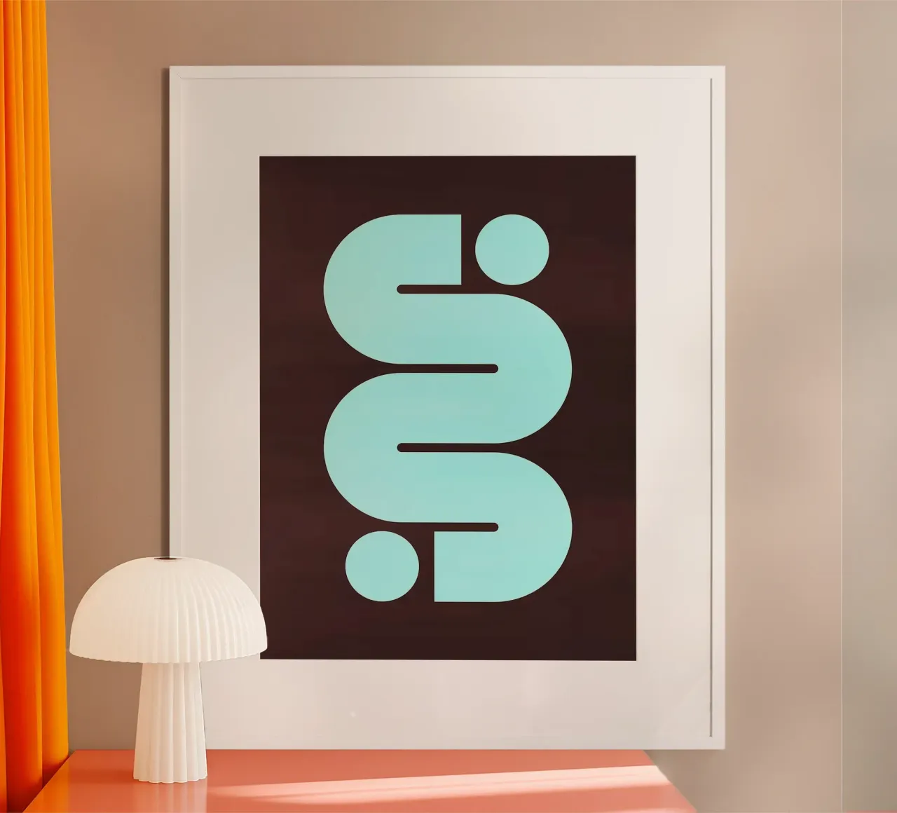 Forme vibranti poster con telaio in alluminio da Lisa Becker