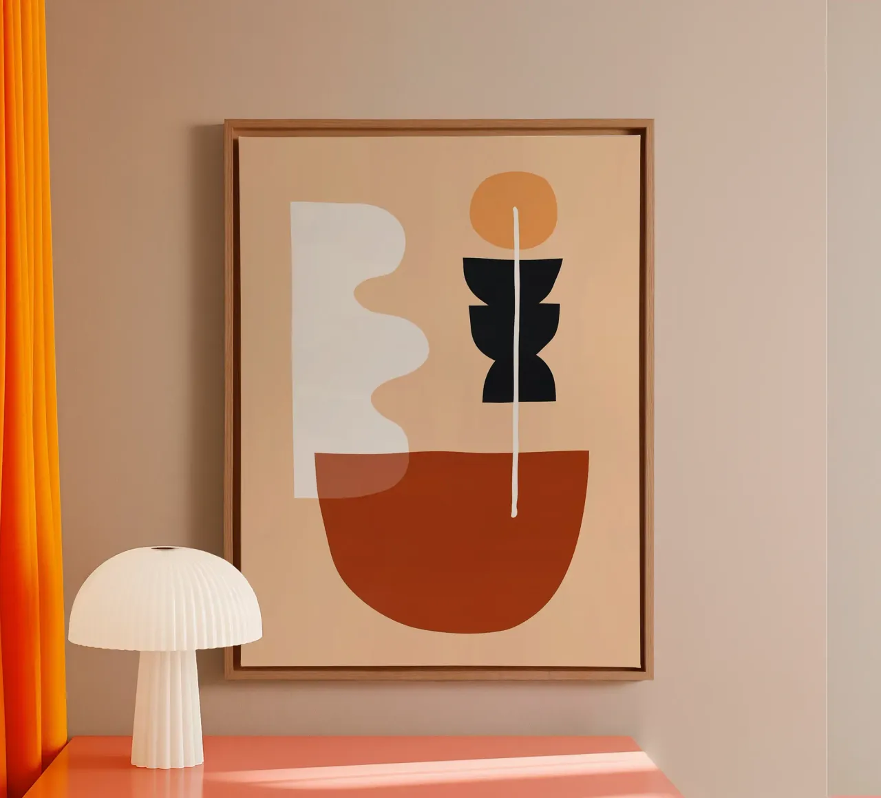 Design organico tela con Cornice a cassetta da Lisa Becker