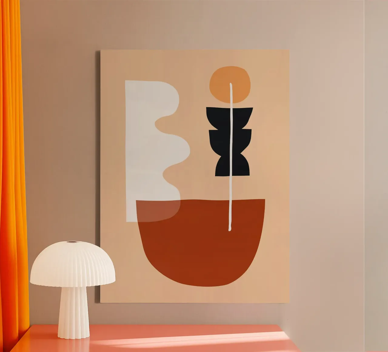 Design organico tela con Cornice a cassetta da Lisa Becker