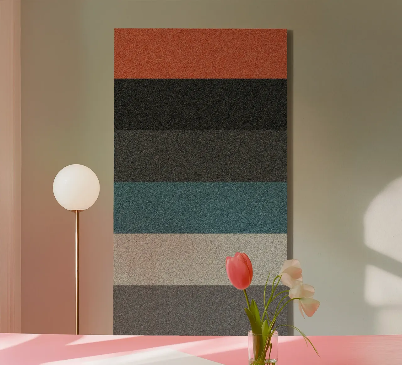gradient grey canvas with Floater frame by throme