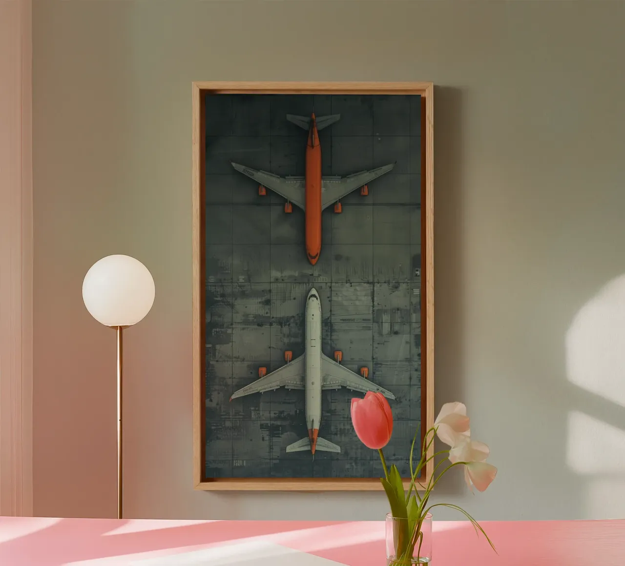 parallel plane canvas with Floater frame by throme