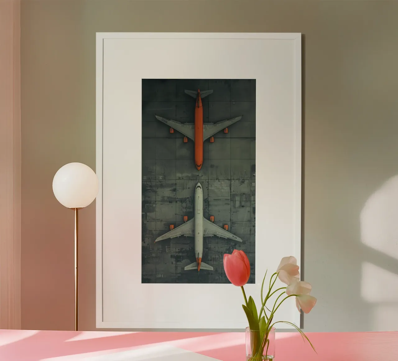 parallel plane poster con telaio in plastica da throme