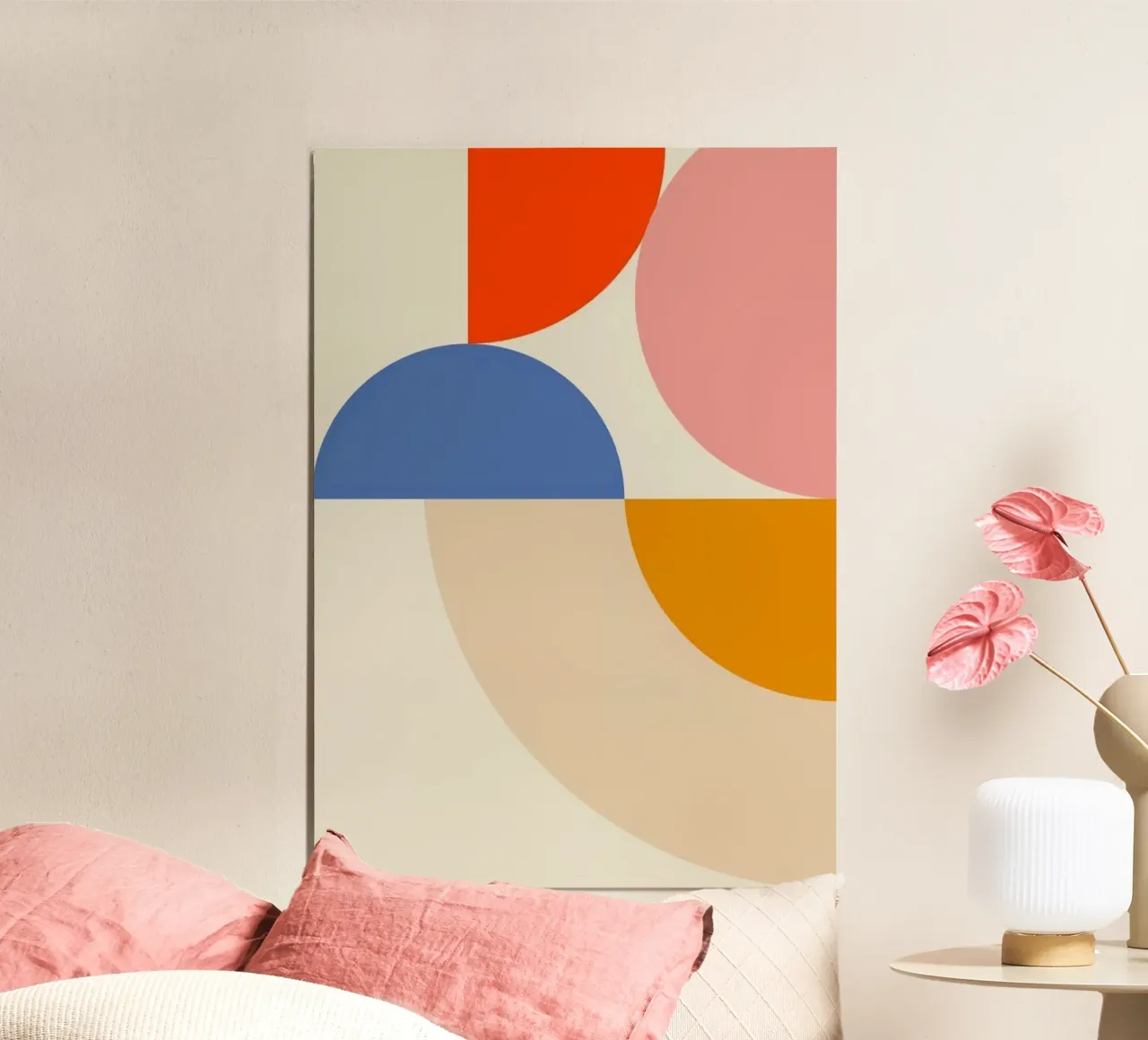 curve color shape poster con telaio in alluminio da throme
