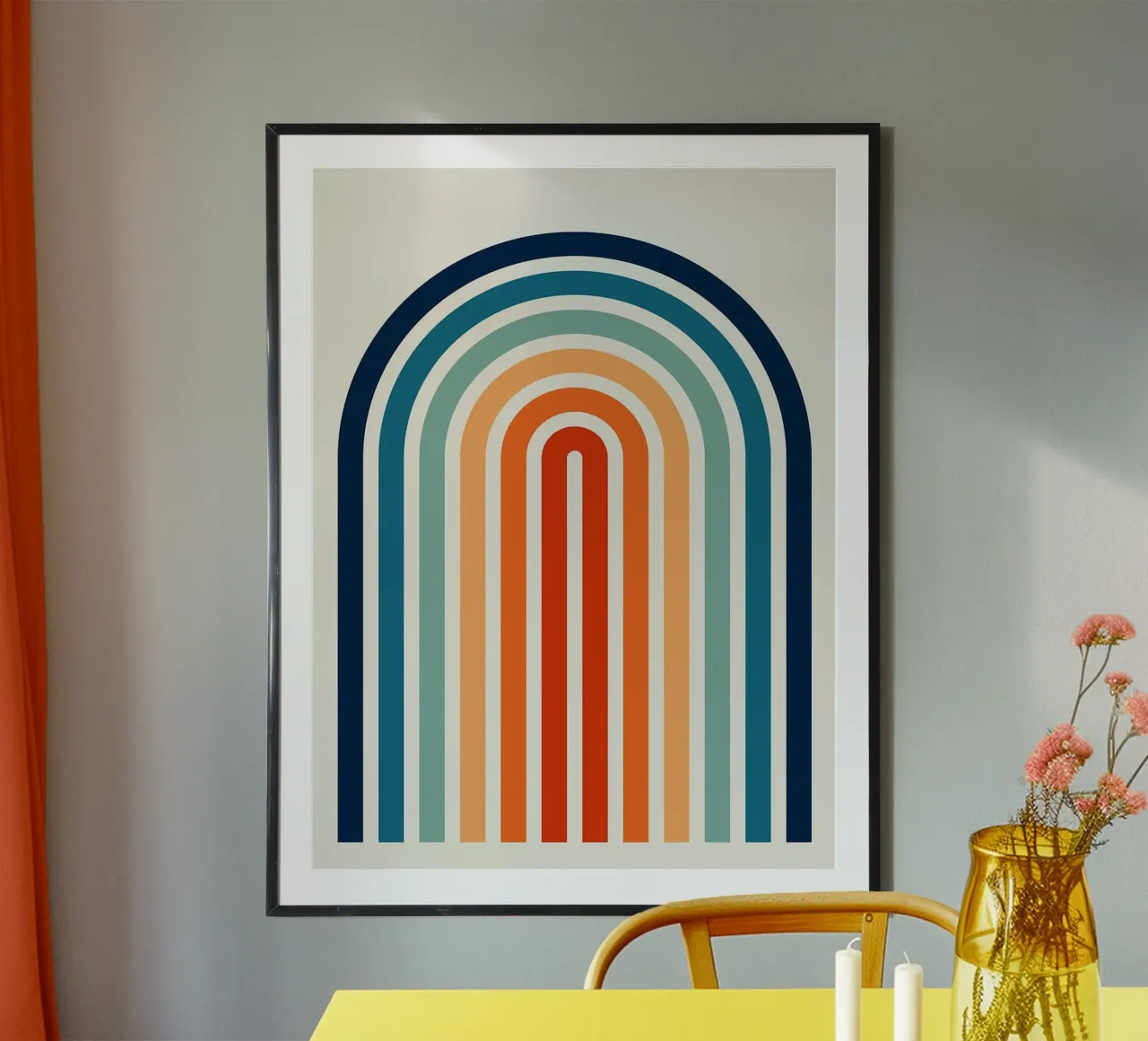 Linee minimaliste poster con telaio in alluminio da Leon Franke