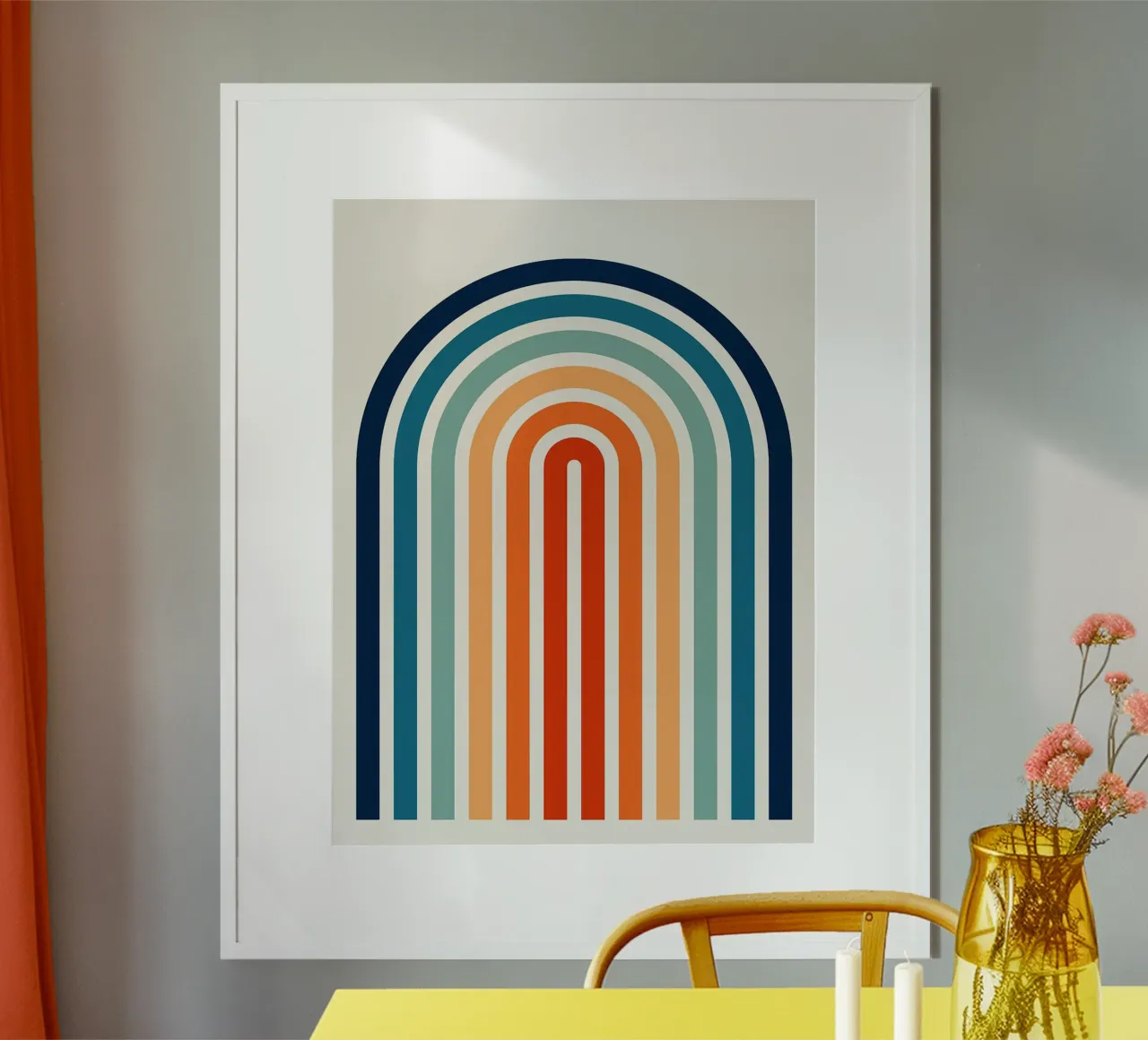Linee minimaliste poster con telaio in alluminio da Leon Franke