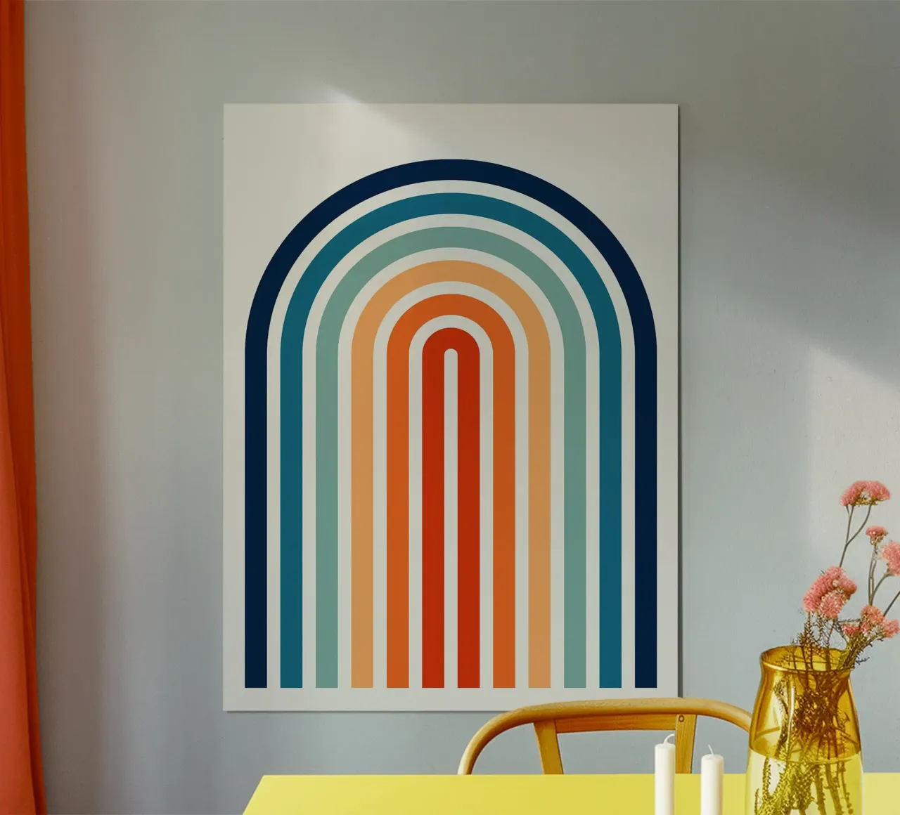 Linee minimaliste poster con telaio in alluminio da Leon Franke