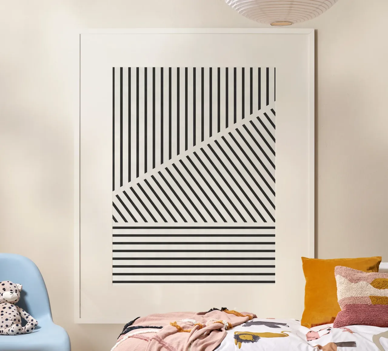 Linee minimaliste poster con telaio in plastica da Leon Franke