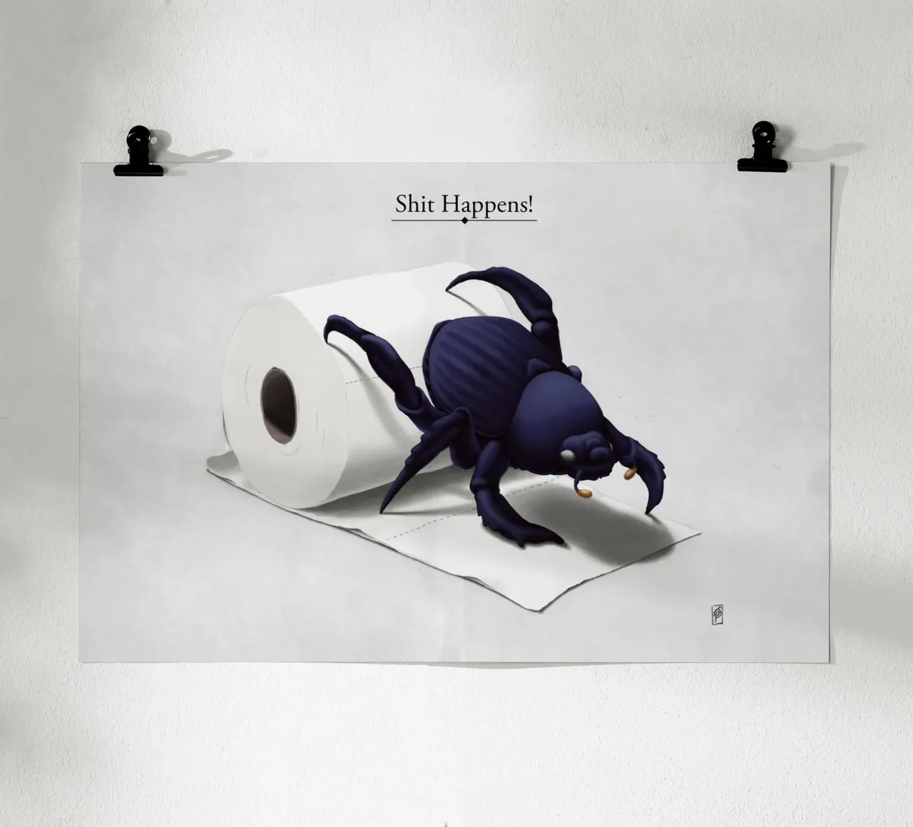 Shit Happens! (Titled) carta hahnemühle da Rob Art | Illustration