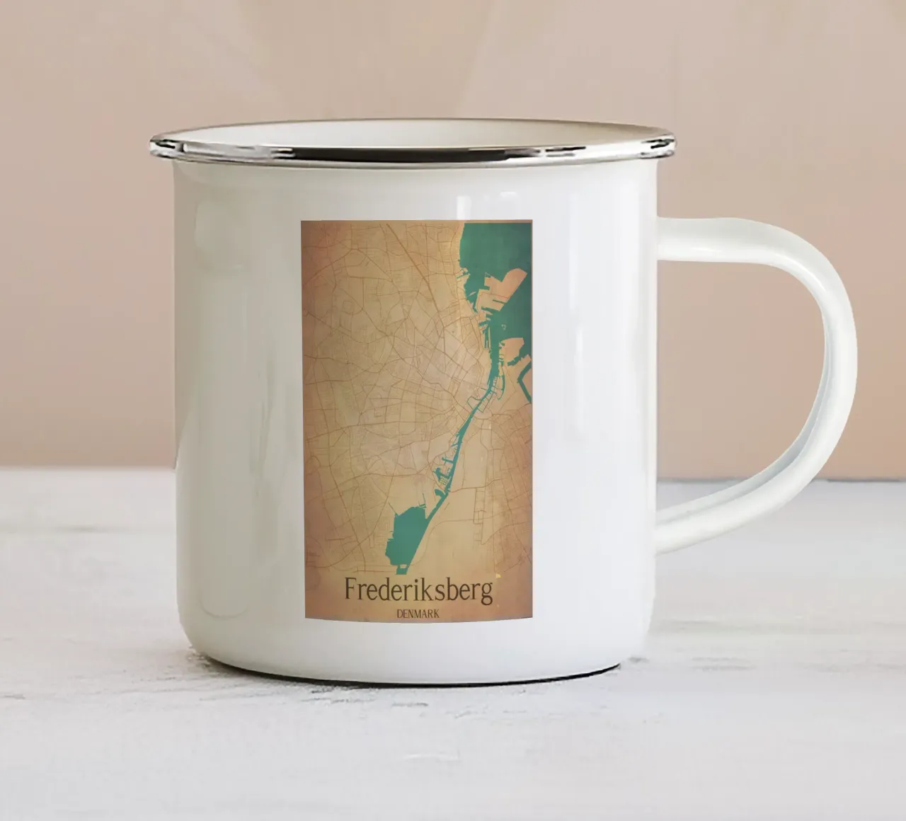 Frederiksberg DENMARK tazza in smalto da WorldPrint