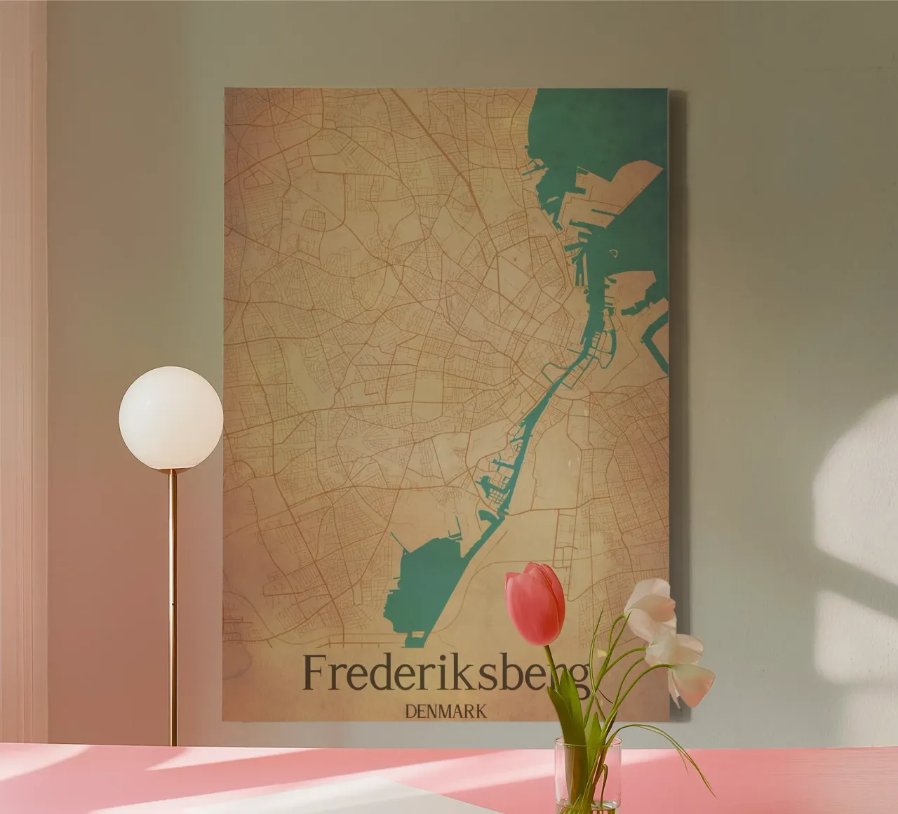 Frederiksberg DENMARK canvas met Baklijst van WorldPrint