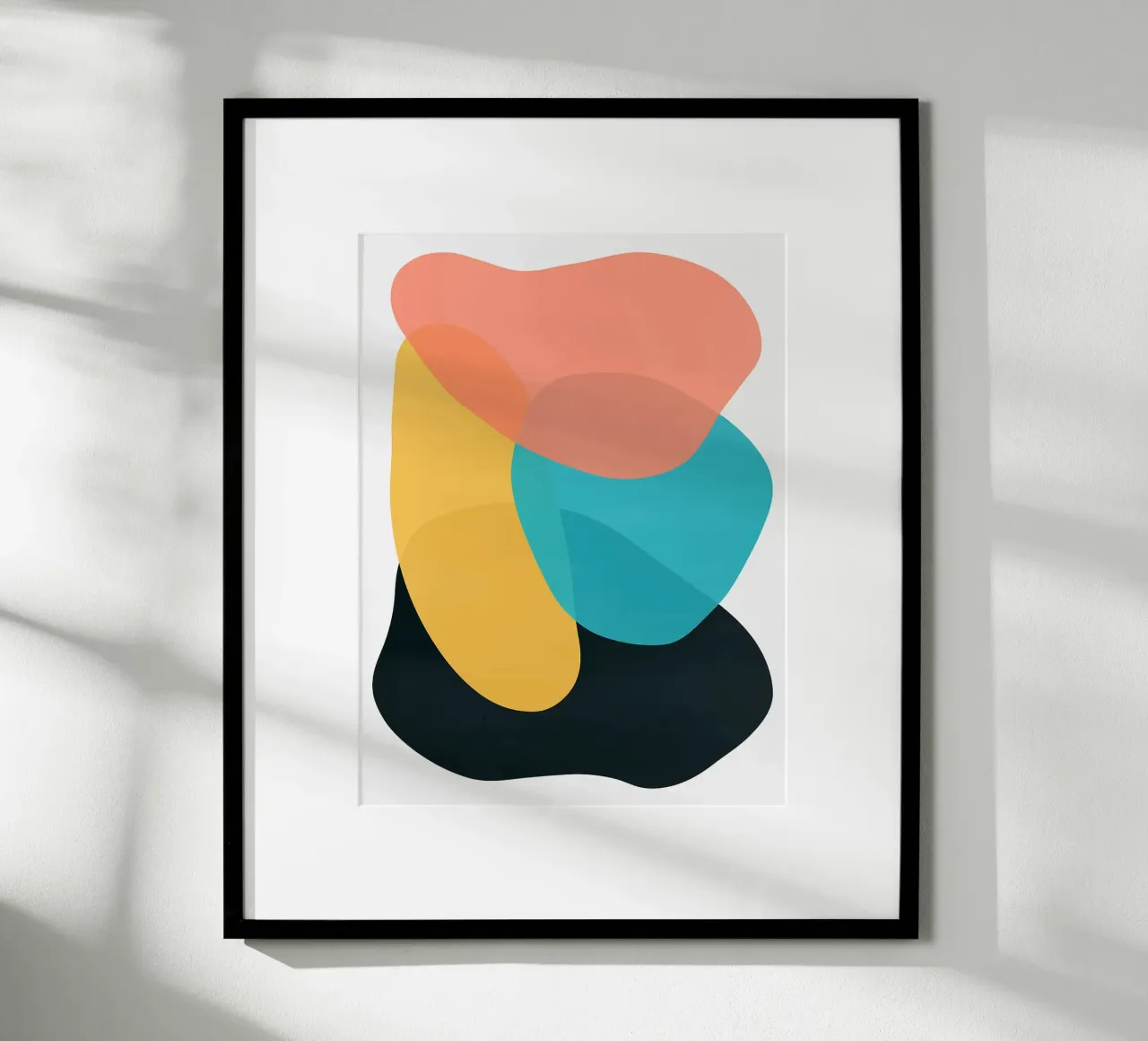 Astrazione del colore XIX poster con telaio in alluminio da Maria Maier