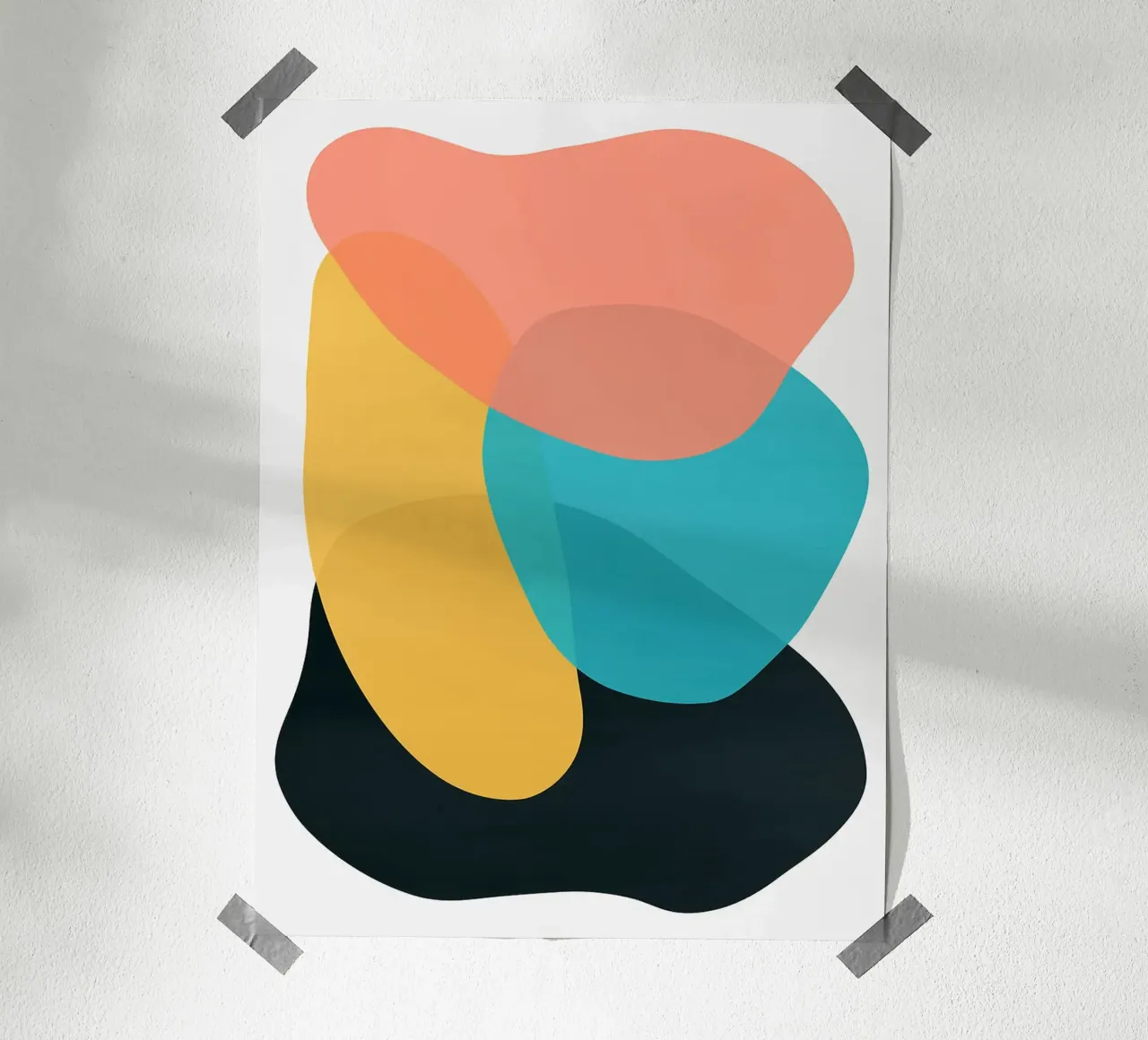 Astrazione del colore XIX poster con telaio in alluminio da Maria Maier