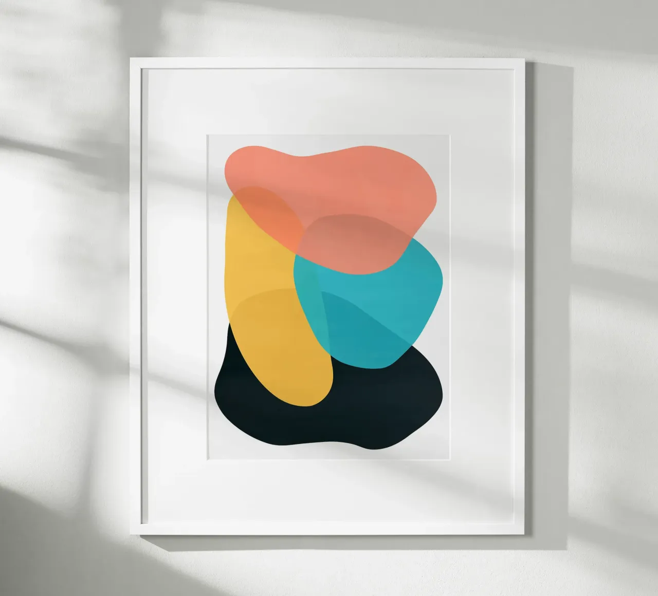 Astrazione del colore XIX poster con telaio in alluminio da Maria Maier