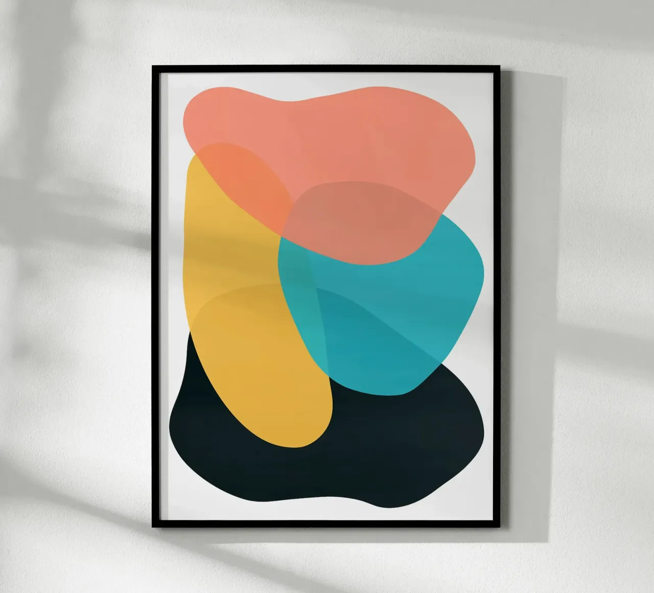 Astrazione del colore XIX poster con telaio in alluminio da Maria Maier