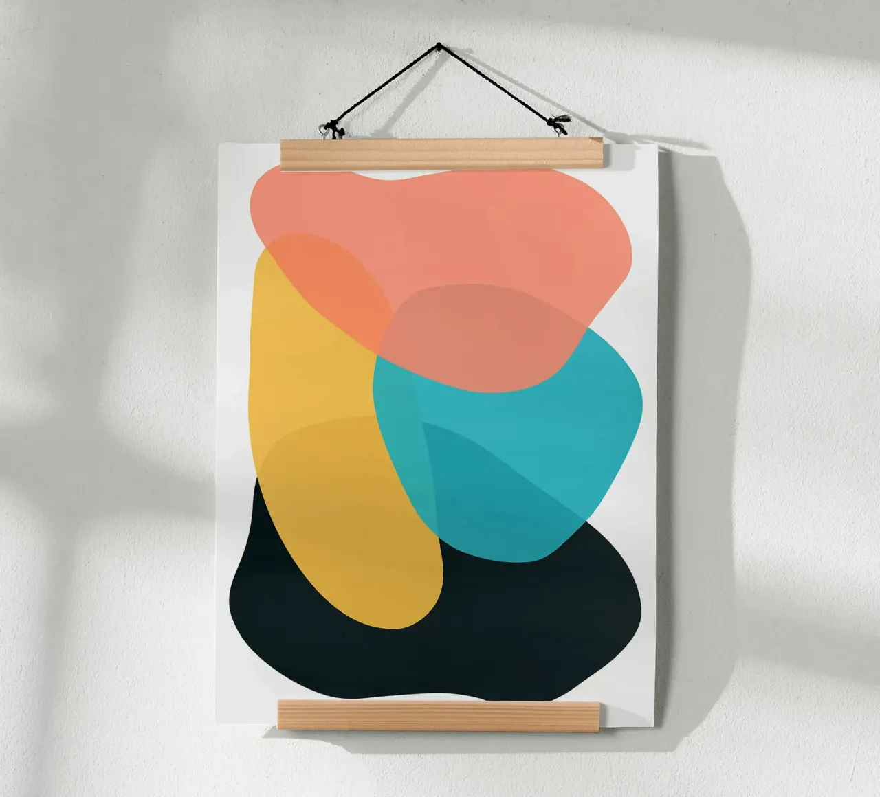 Astrazione del colore XIX poster con telaio in alluminio da Maria Maier