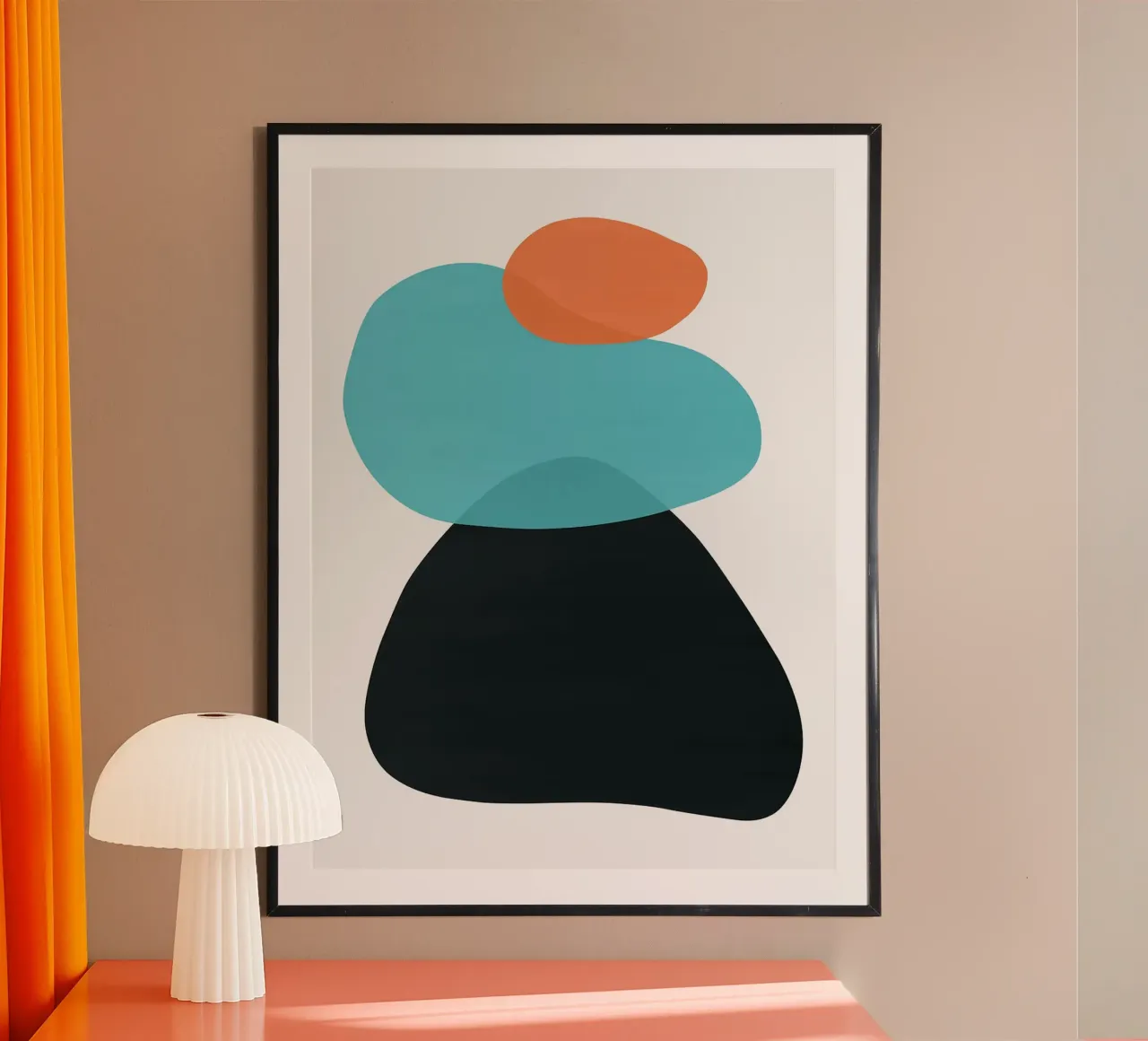 Astrazione del colore VI poster con telaio in alluminio da Maria Maier