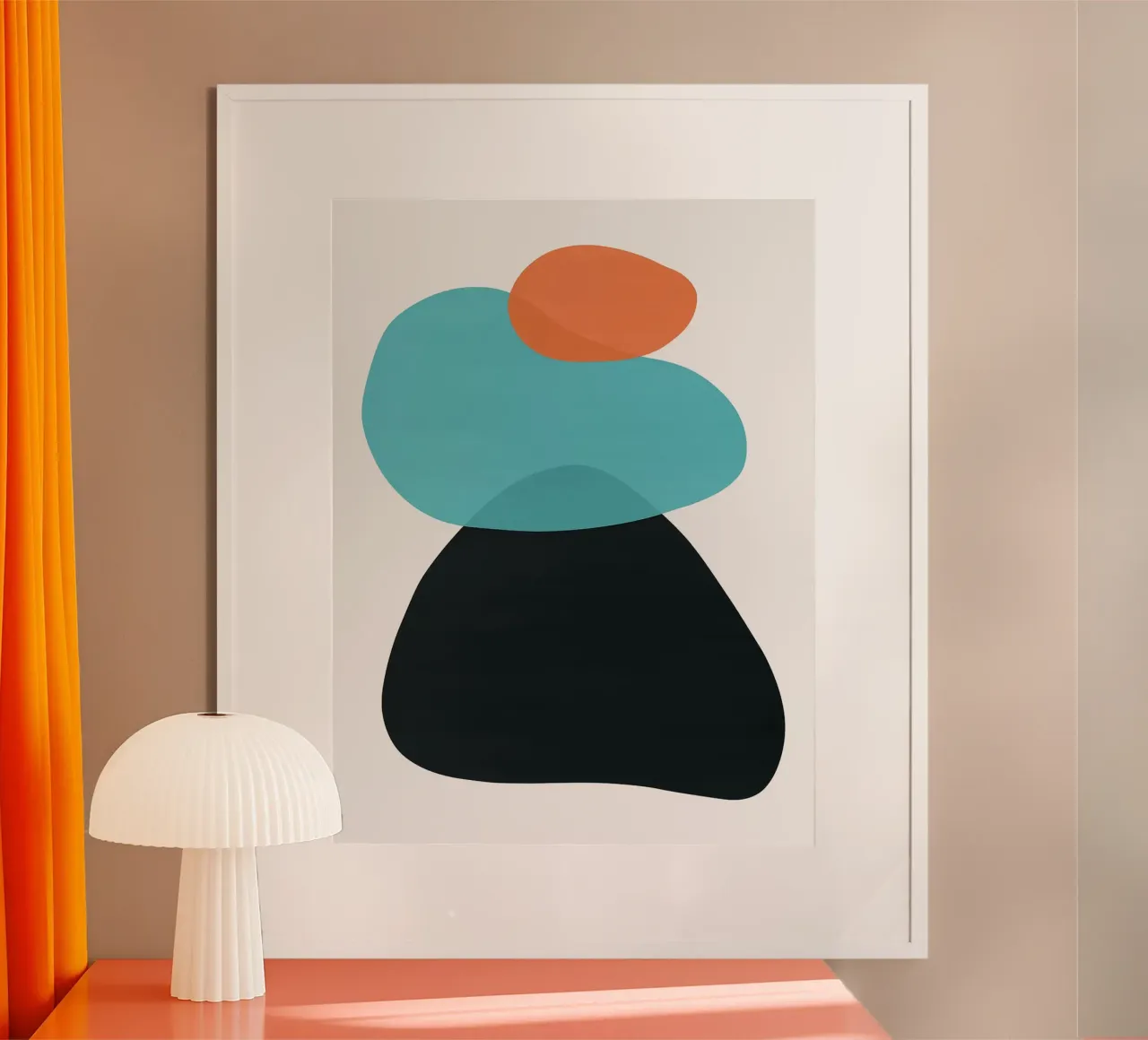 Astrazione del colore VI poster con telaio in alluminio da Maria Maier