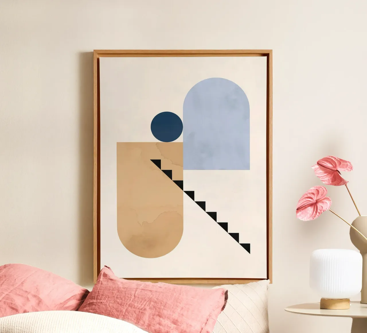 Art of shapes canvas with Floater frame by Maria Maier