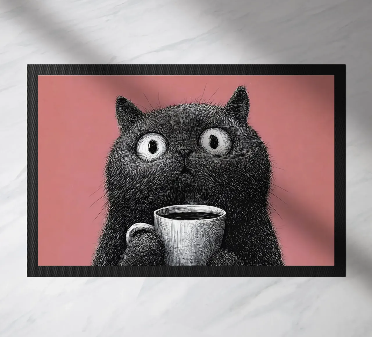 Solo un gatto con il mio caffè zerbino da Hannah Meyer