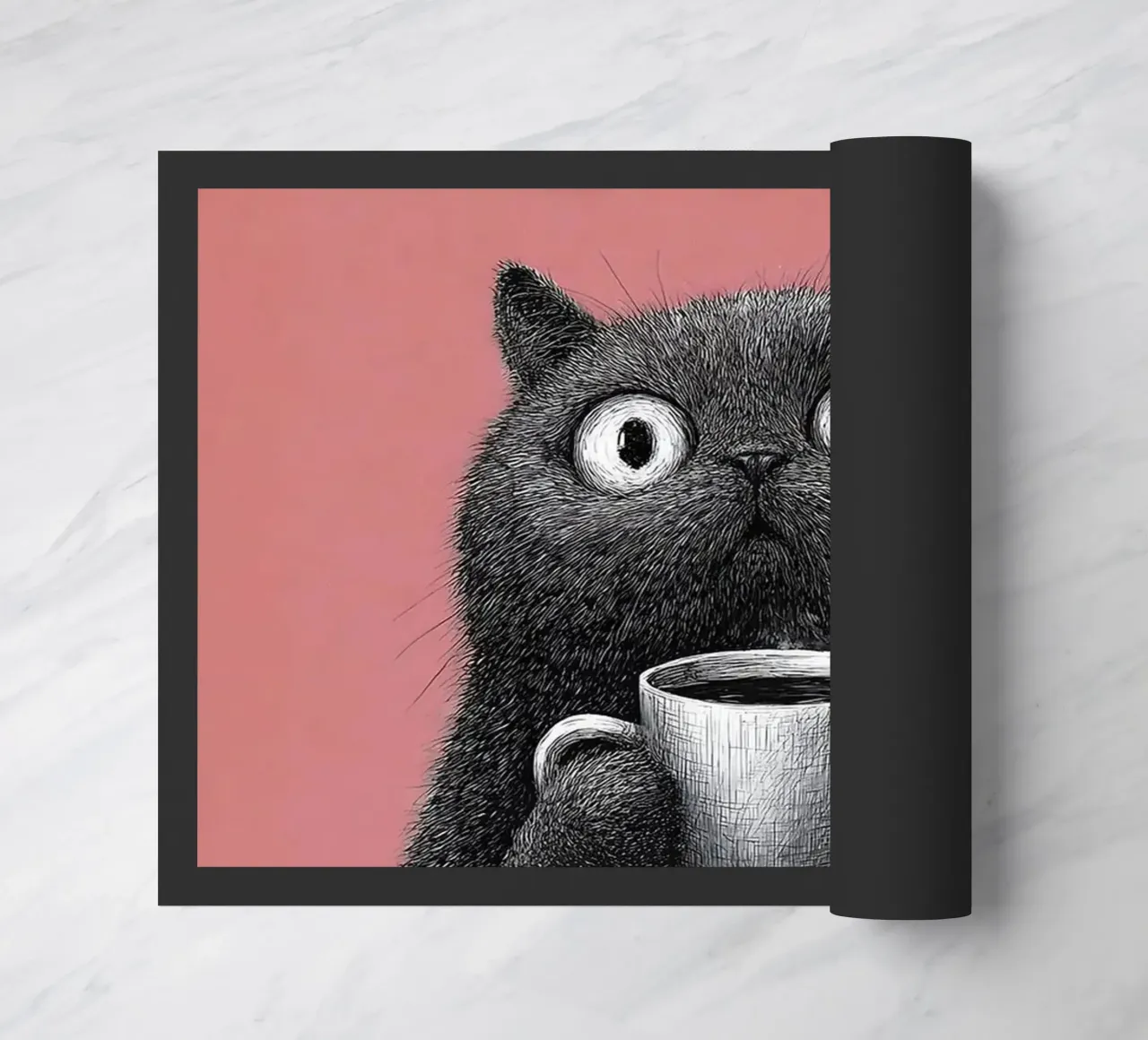 Solo un gatto con il mio caffè zerbino da Hannah Meyer