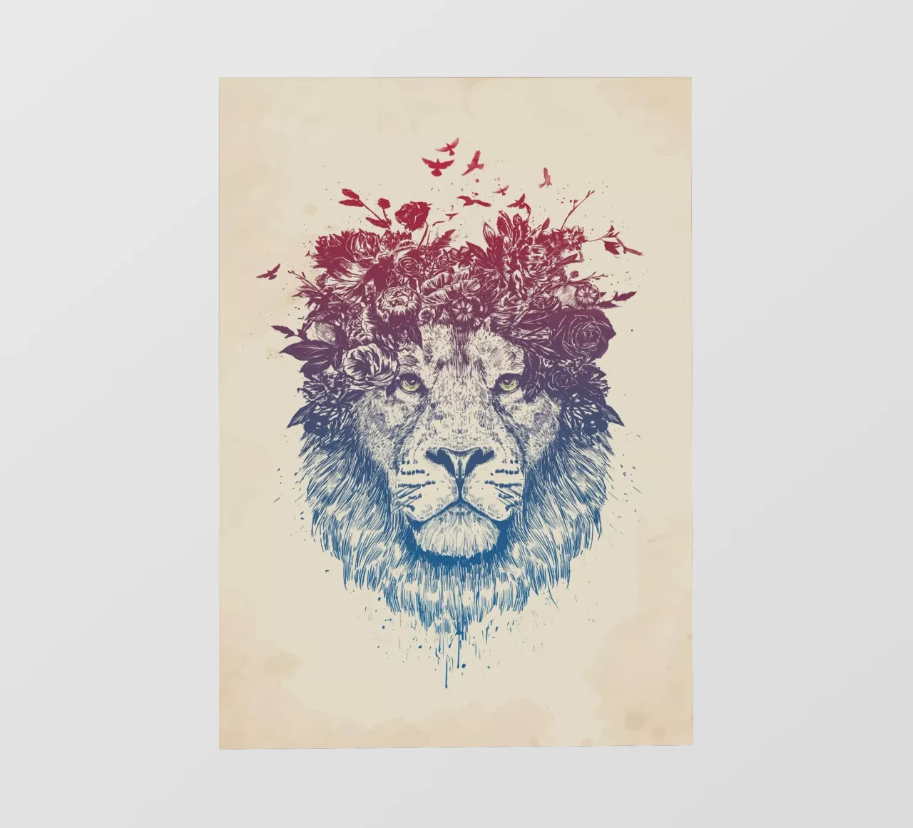 Floral Lion II telo in pvc da Balazs Solti