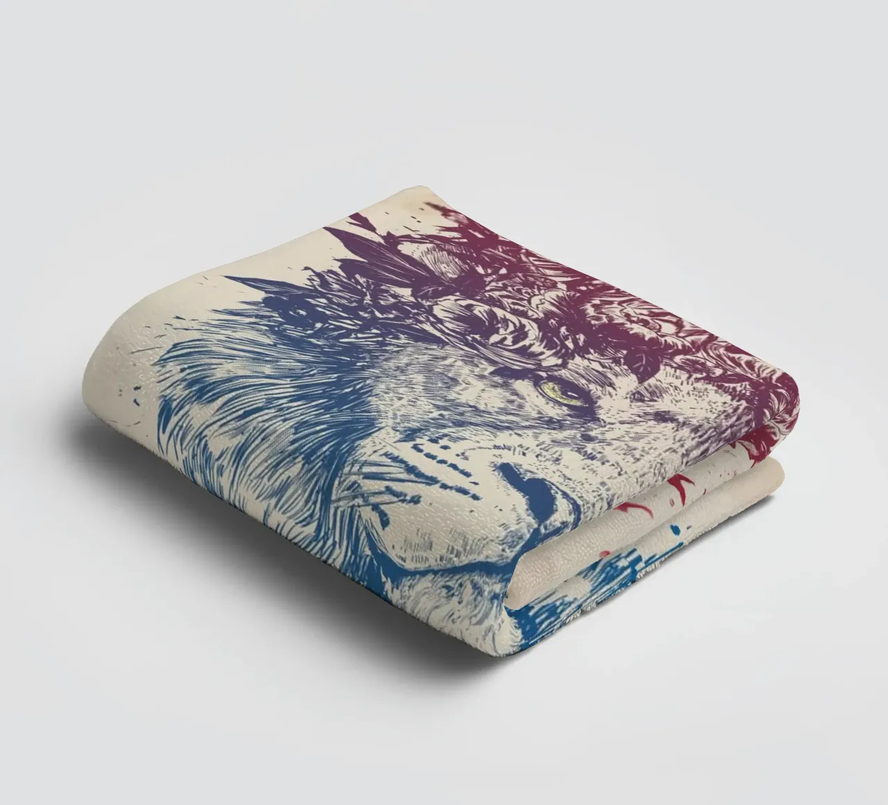 Floral Lion II asciugamano da bagno da Balazs Solti
