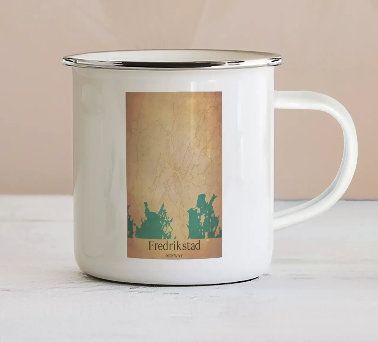 Fredrikstad NORWAY tazza in smalto da WorldPrint