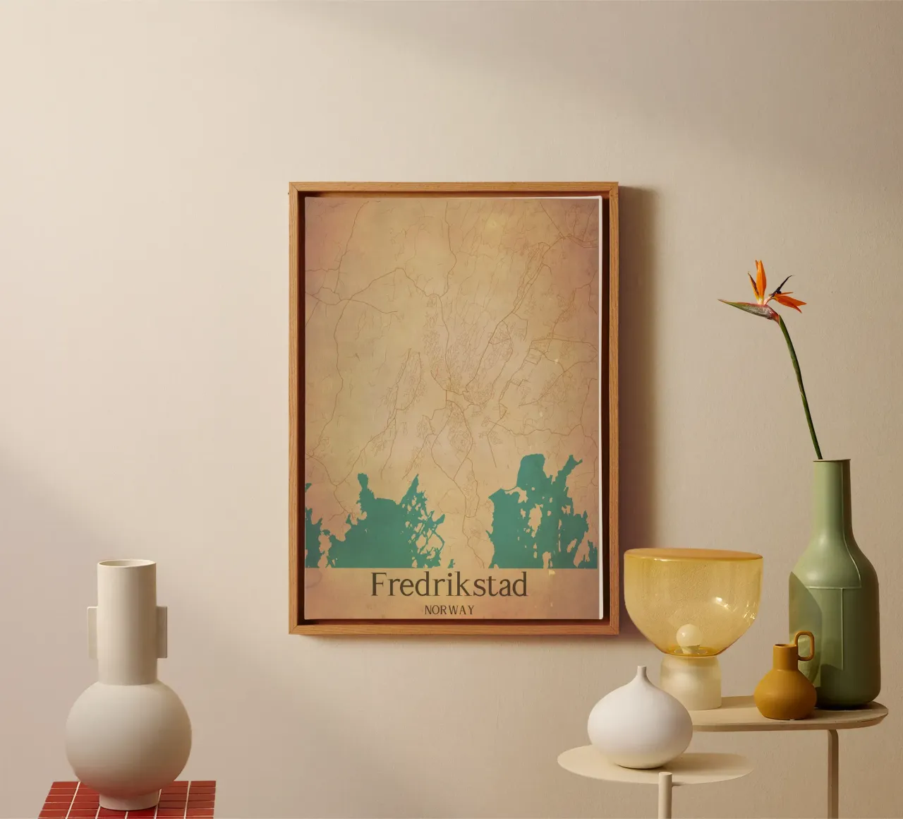 Fredrikstad NORWAY canvas met Baklijst van WorldPrint