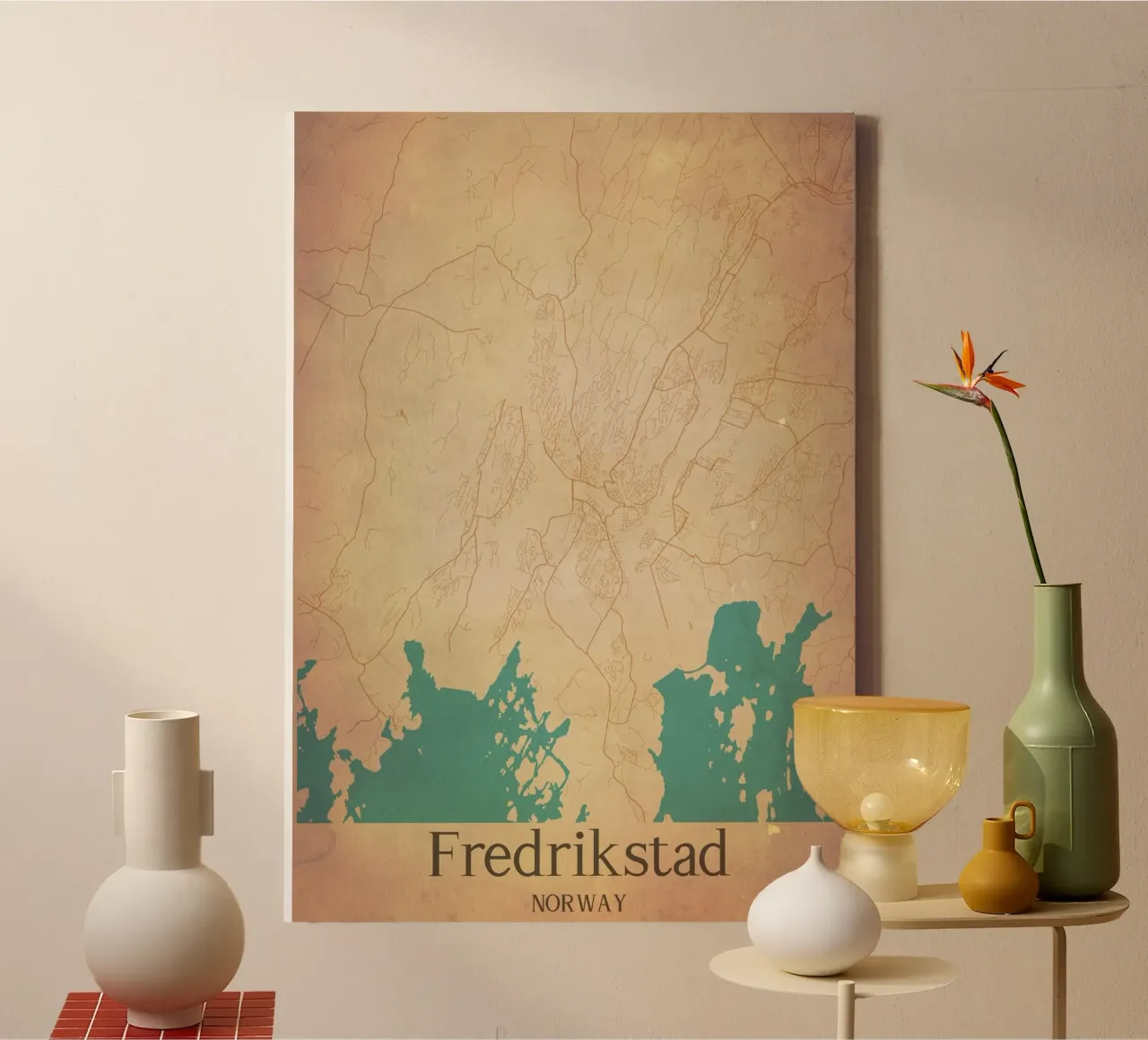 Fredrikstad NORWAY canvas met Baklijst van WorldPrint