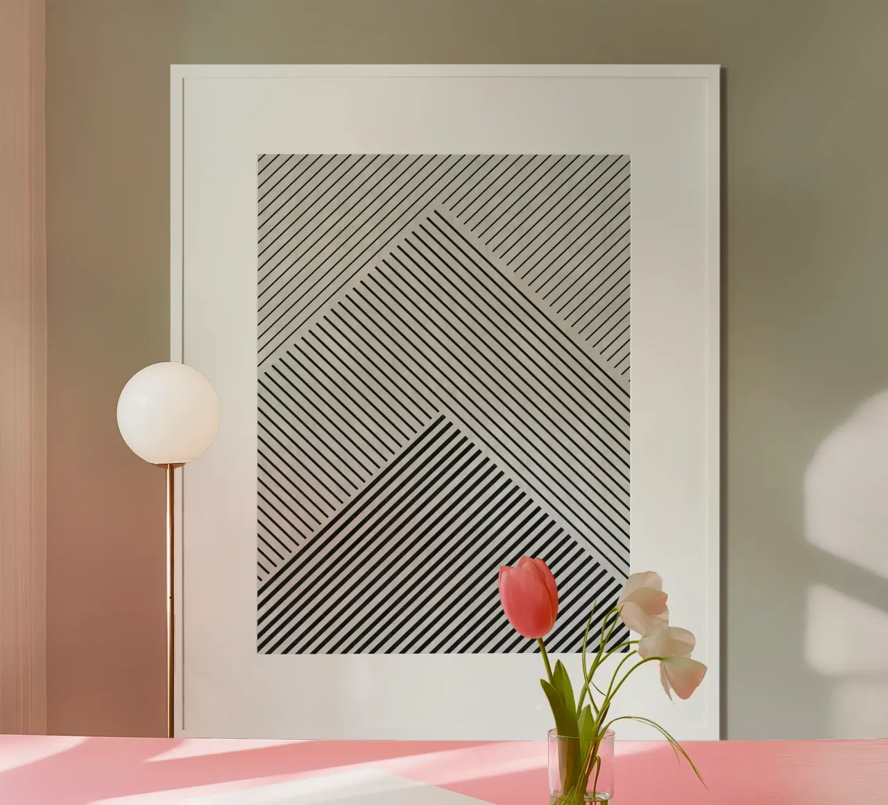 Geometrie moderne poster con telaio in alluminio da Anna Müller