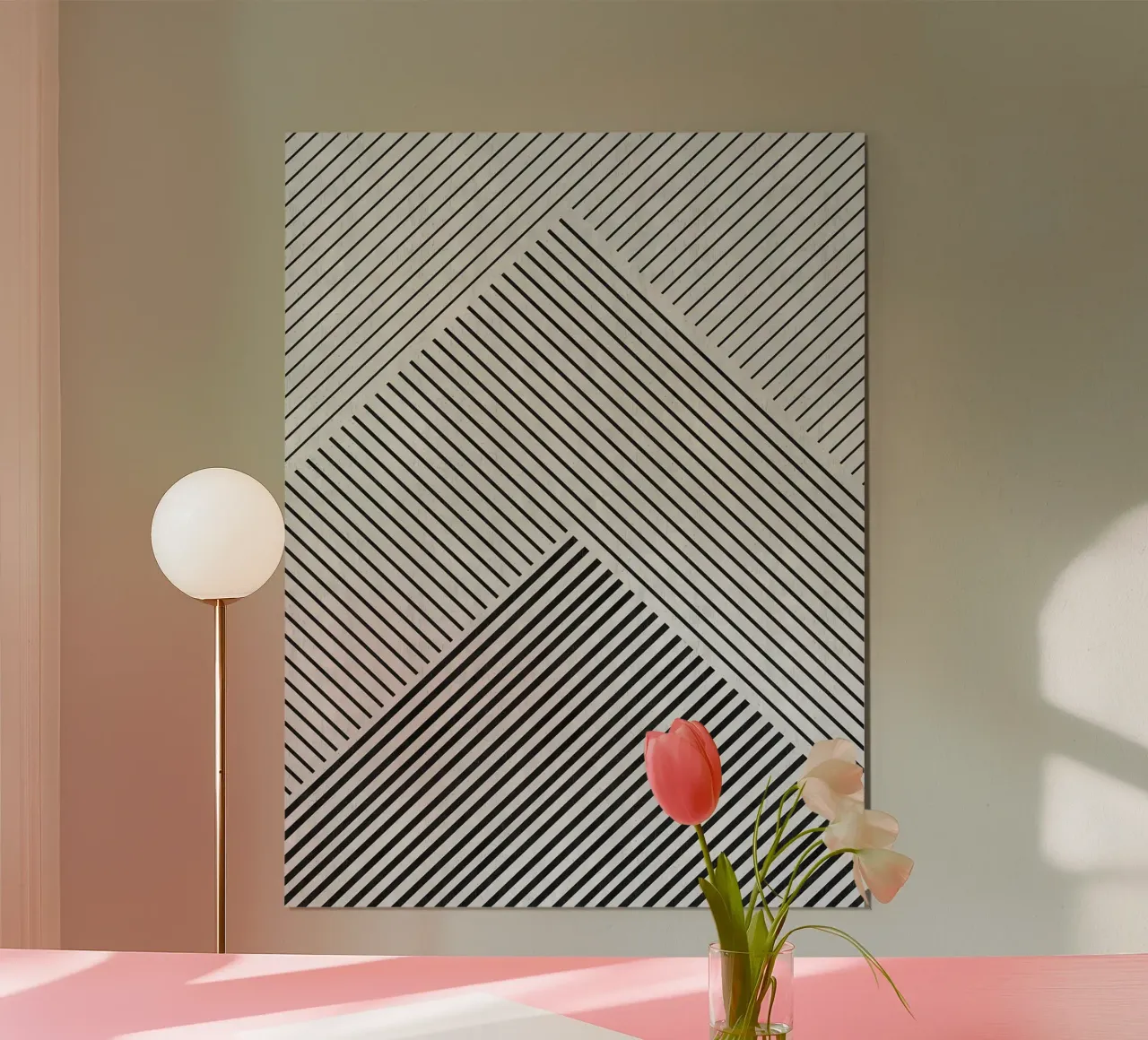 Geometrie moderne poster con telaio in alluminio da Anna Müller