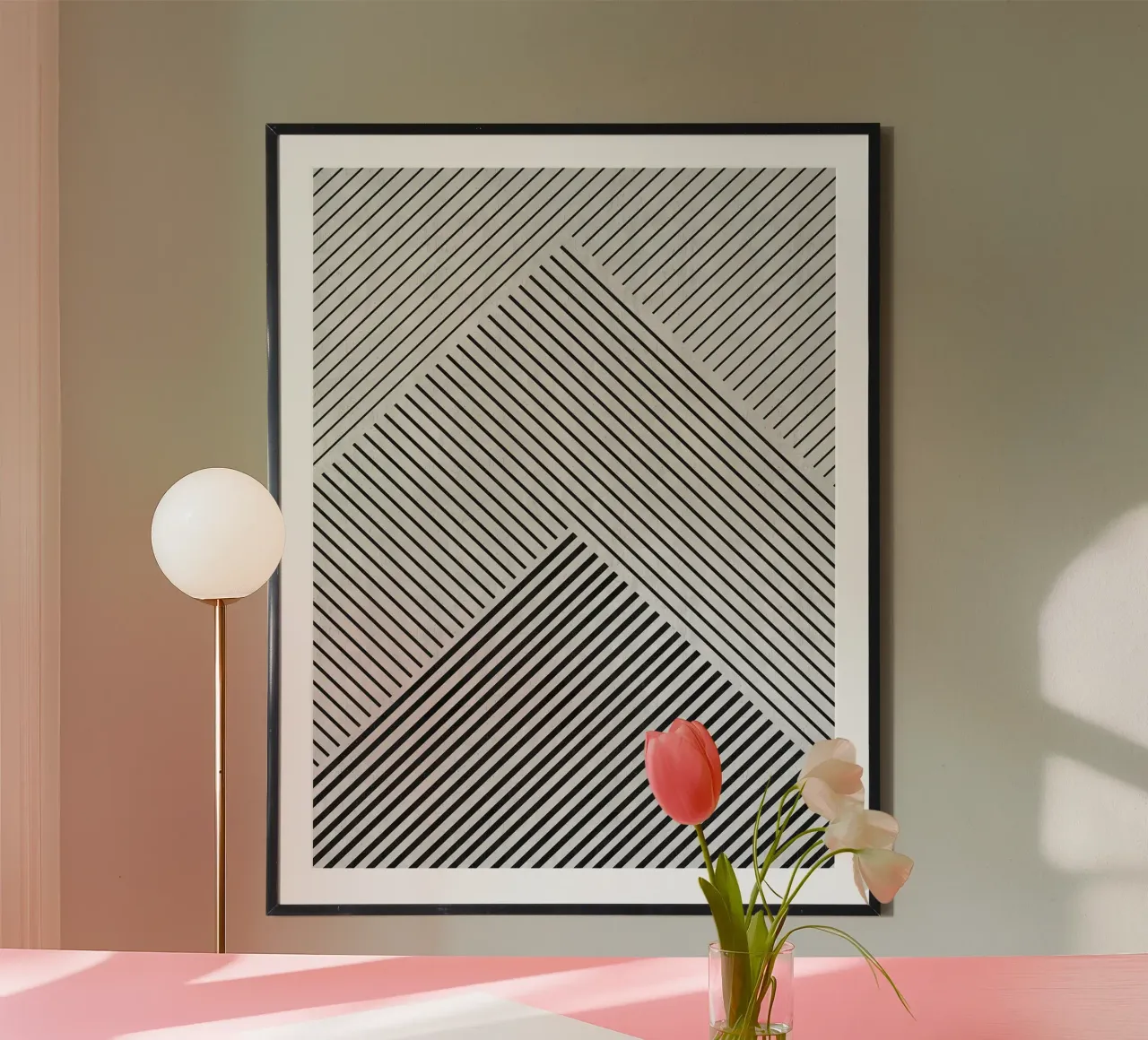 Geometrie moderne poster con telaio in alluminio da Anna Müller