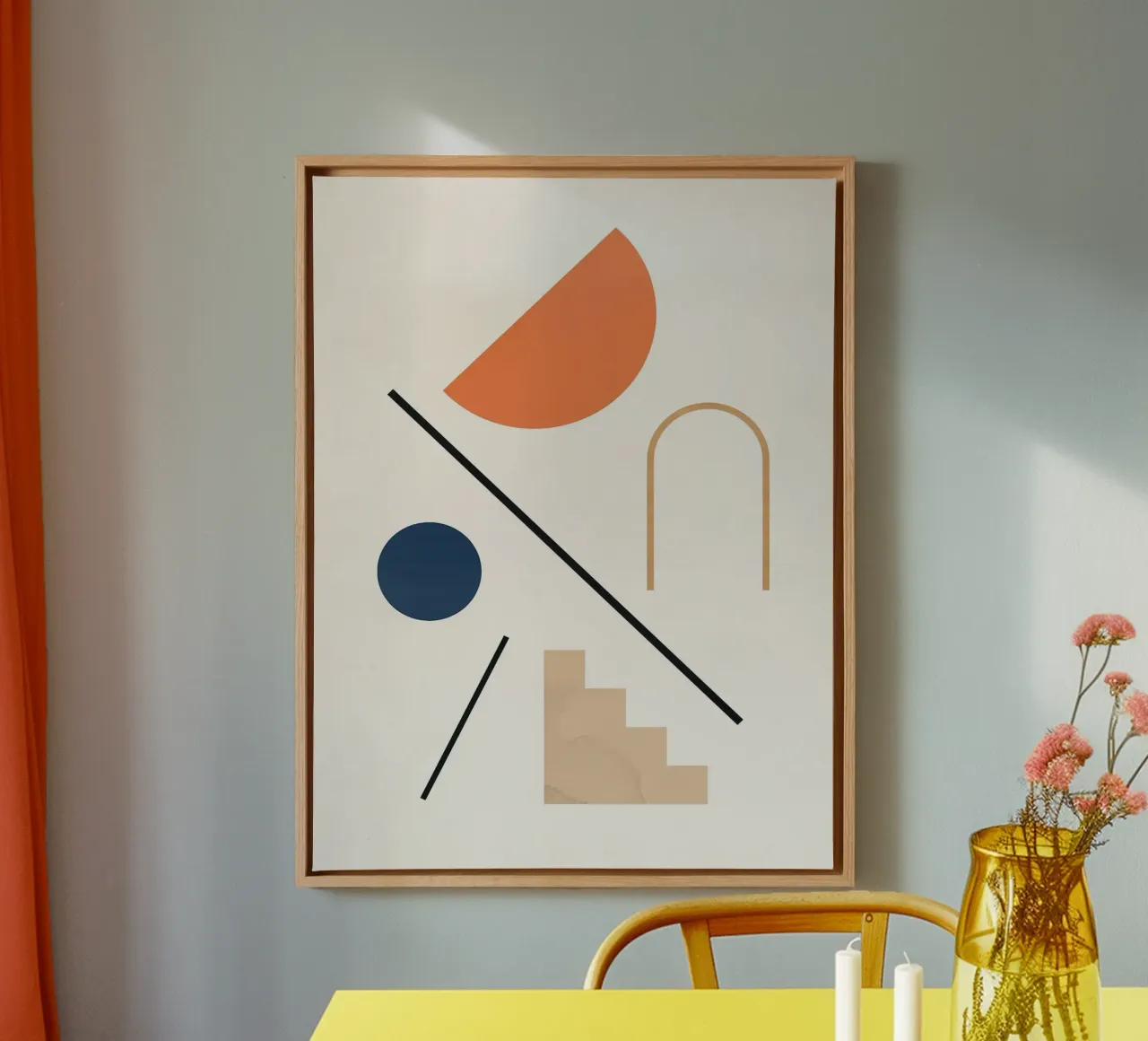 Kunst der Formen Leinwand mit Schattenfugenrahmen von Anna Müller