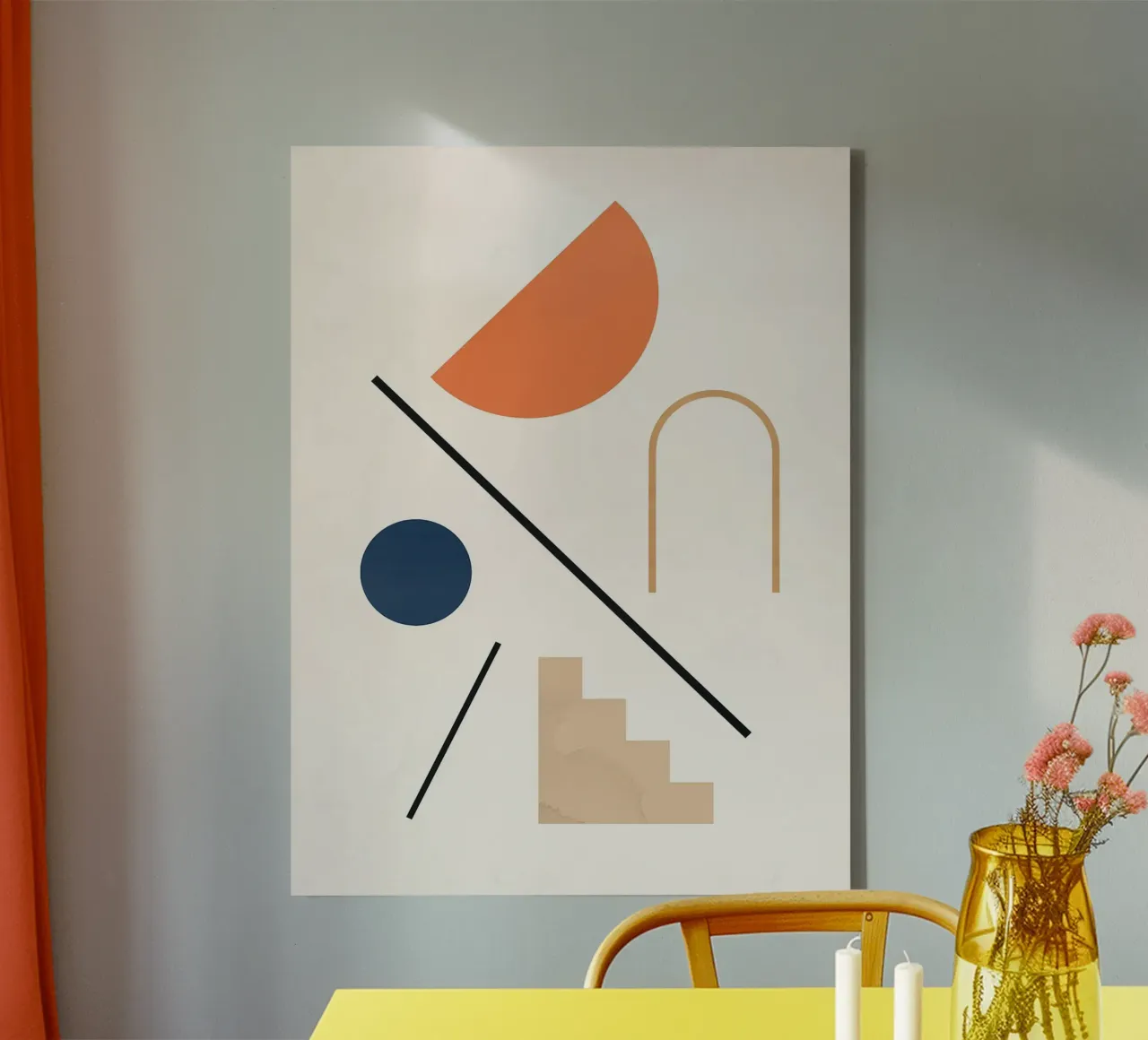Kunst der Formen Leinwand mit Schattenfugenrahmen von Anna Müller