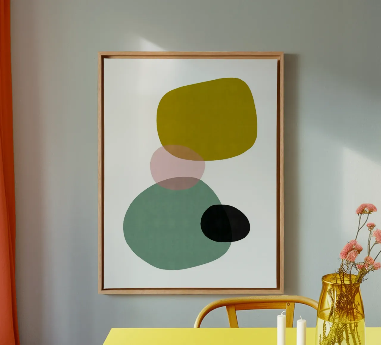 Abstract X canvas met Baklijst van Anna Müller