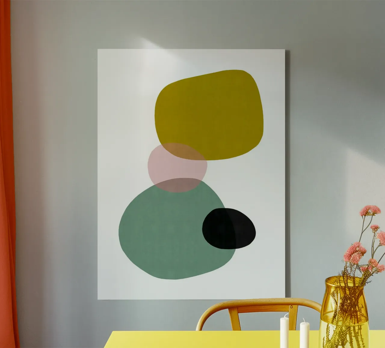 Abstract X canvas met Baklijst van Anna Müller