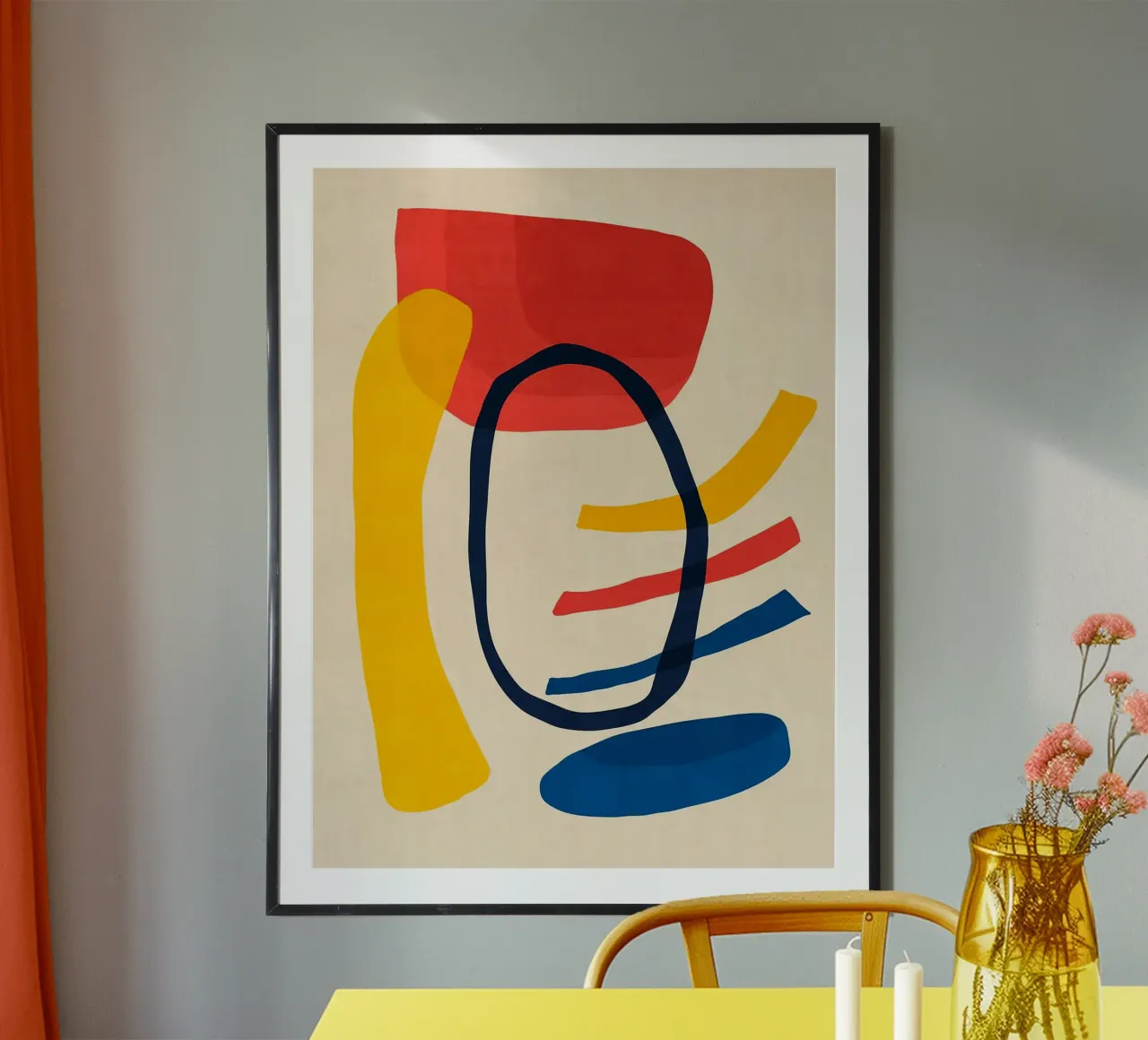 Astratto II poster con telaio in plastica da Anna Müller